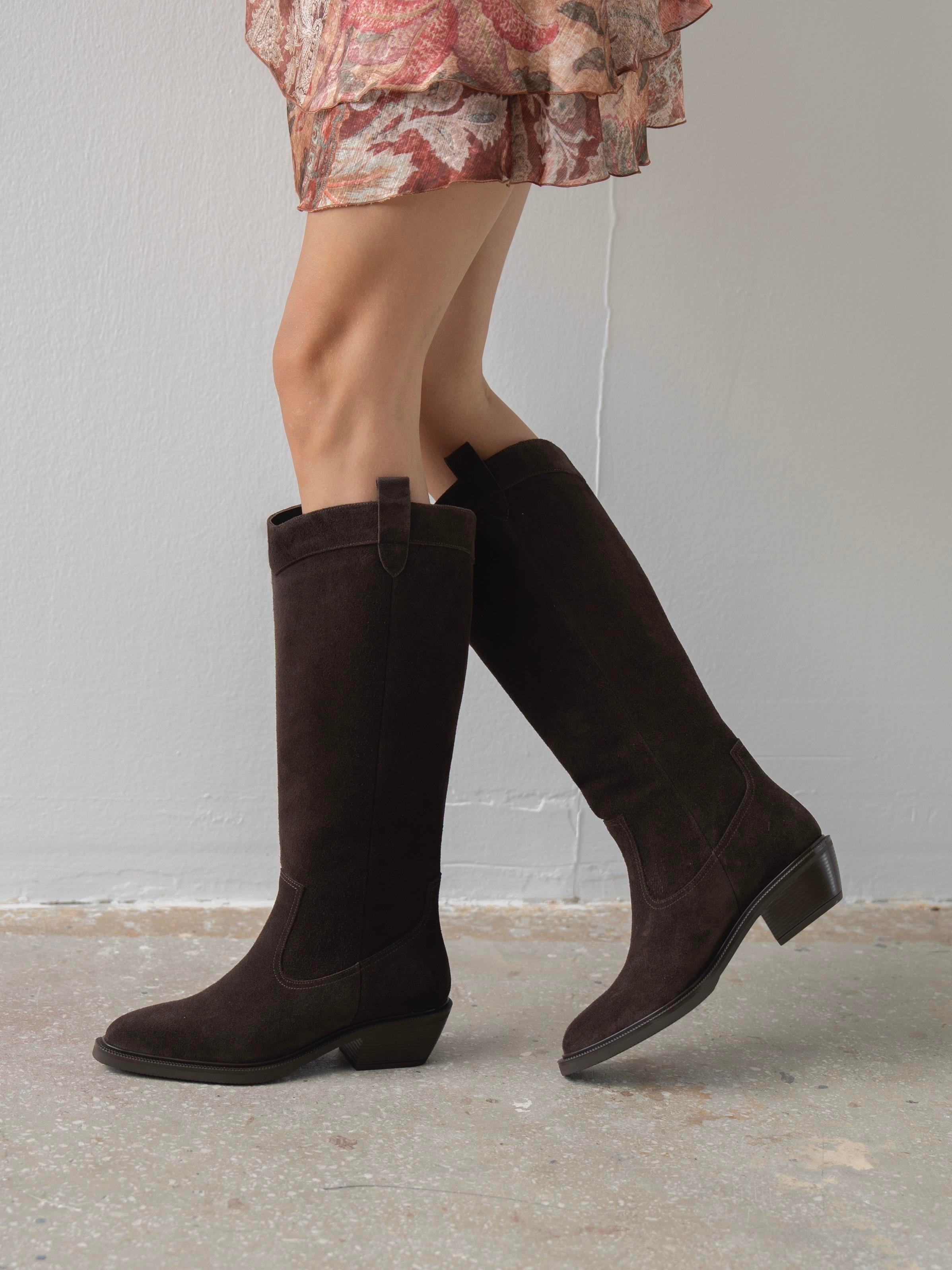 Fonseca Kahve Süet   Hakiki Deri   Çizme