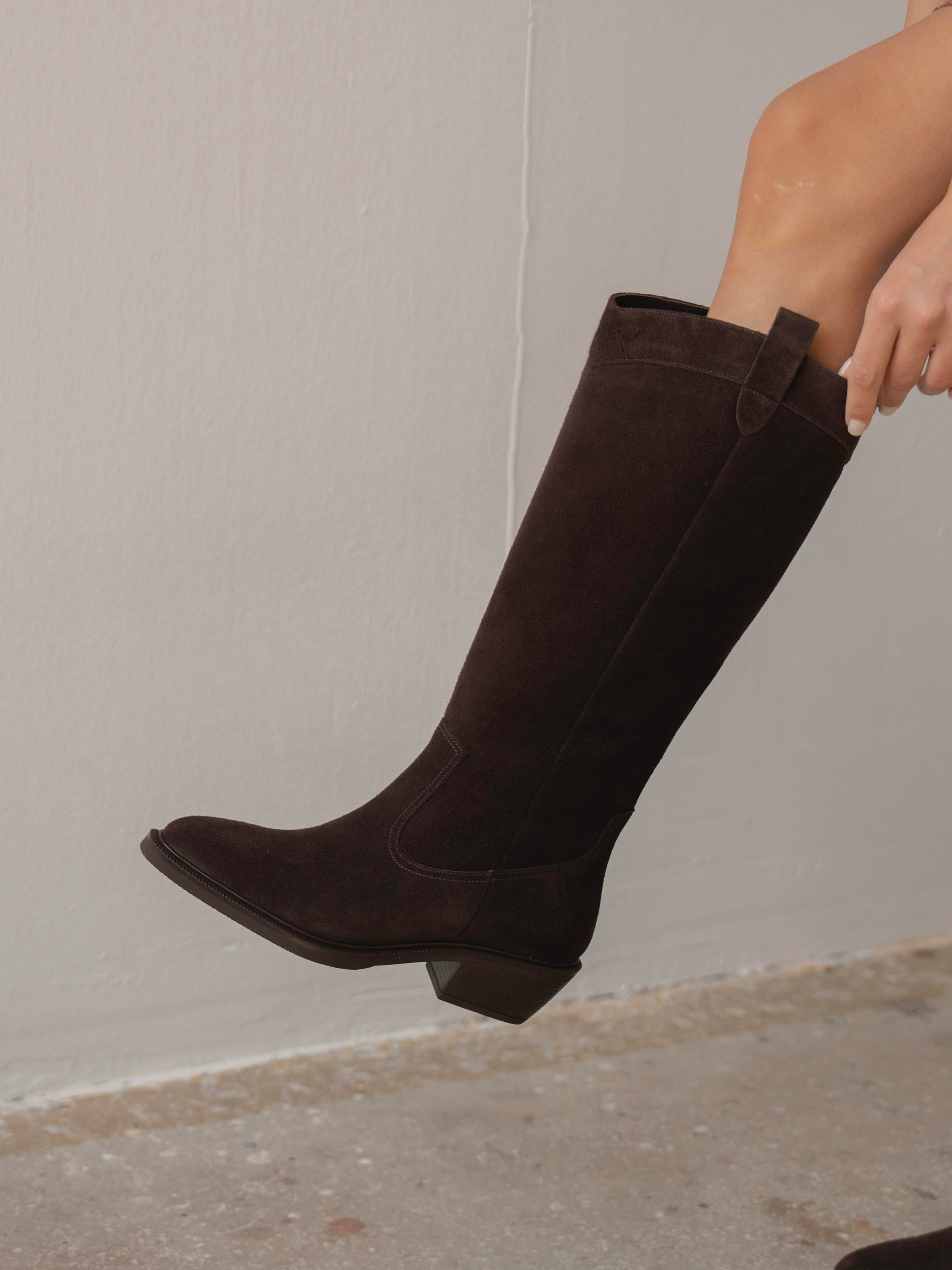 Fonseca Kahve Süet   Hakiki Deri   Çizme