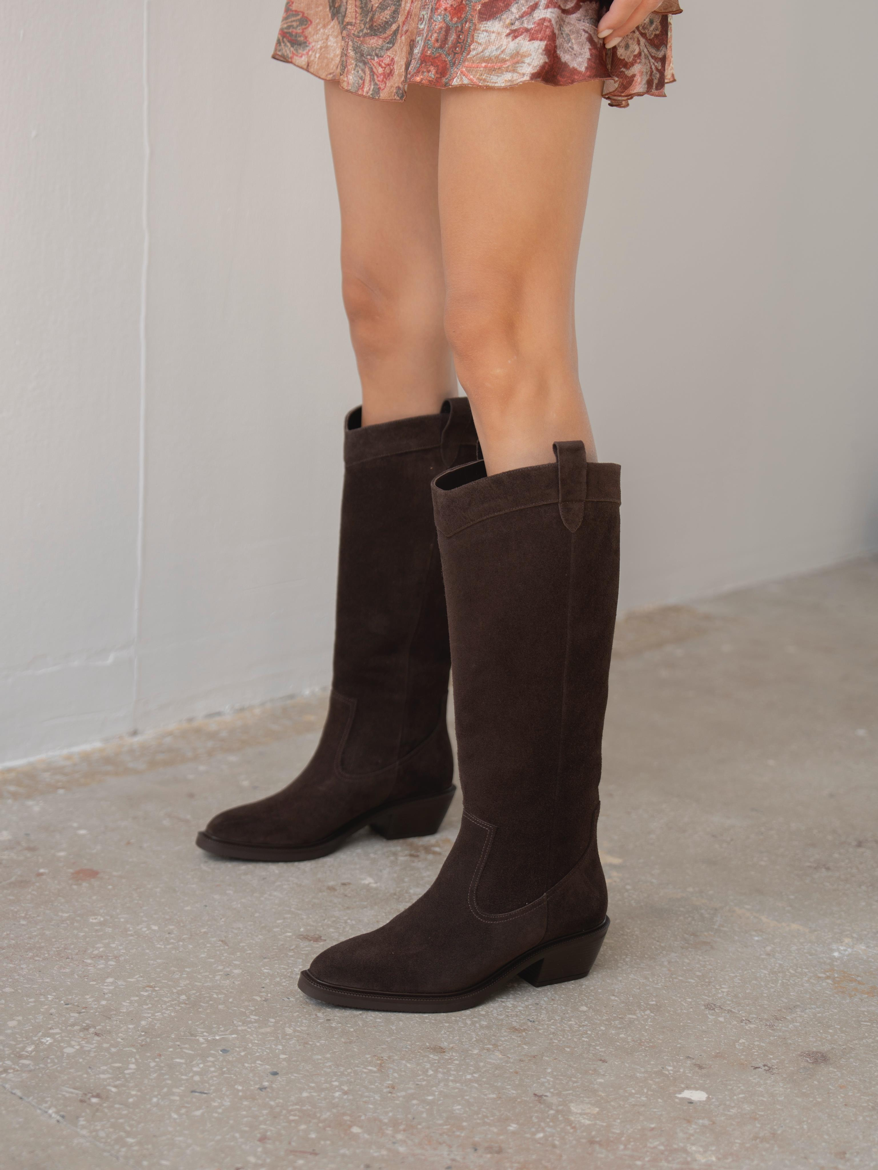 Fonseca Kahve Süet   Hakiki Deri   Çizme