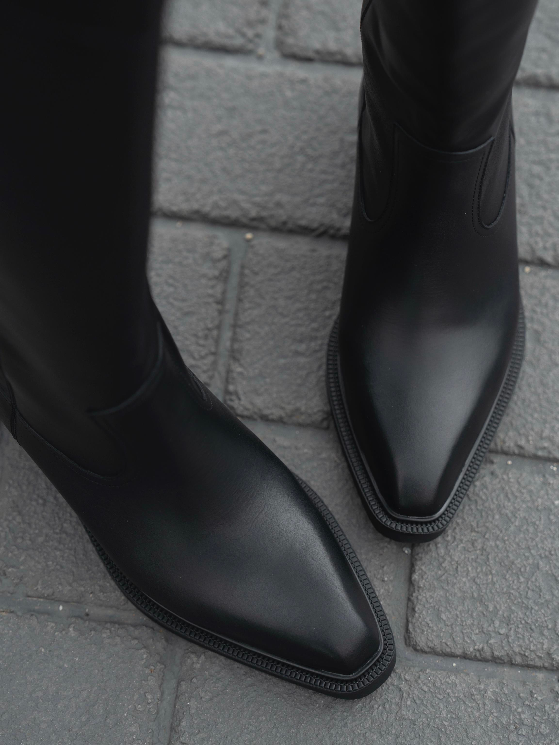 Fonseca Siyah   Hakiki Deri   Çizme