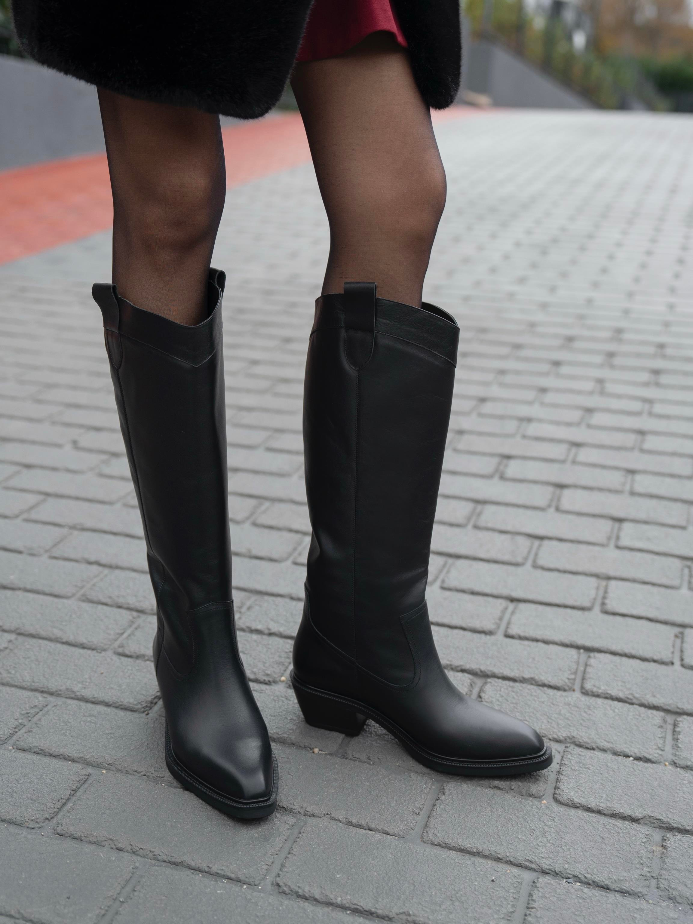 Fonseca Siyah   Hakiki Deri   Çizme