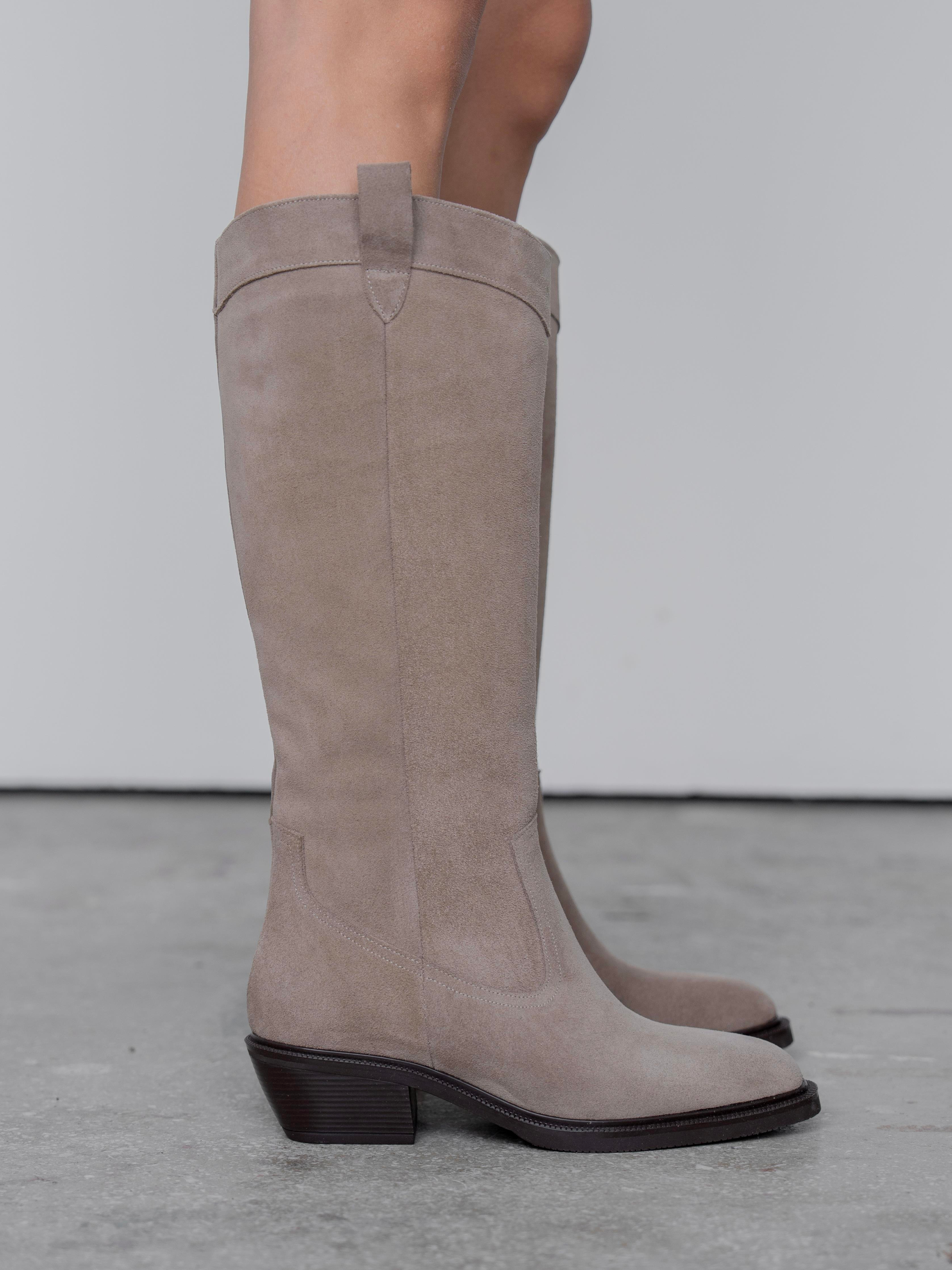 Fonseca Vizon Süet Hakiki Deri  Çizme