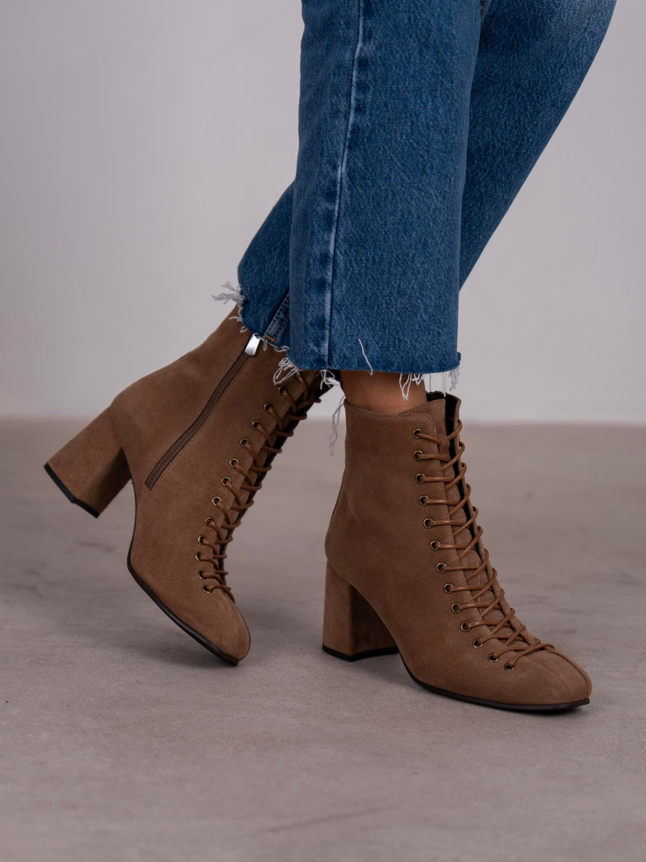 Gigi Camel Süet Hakiki Deri  Bot