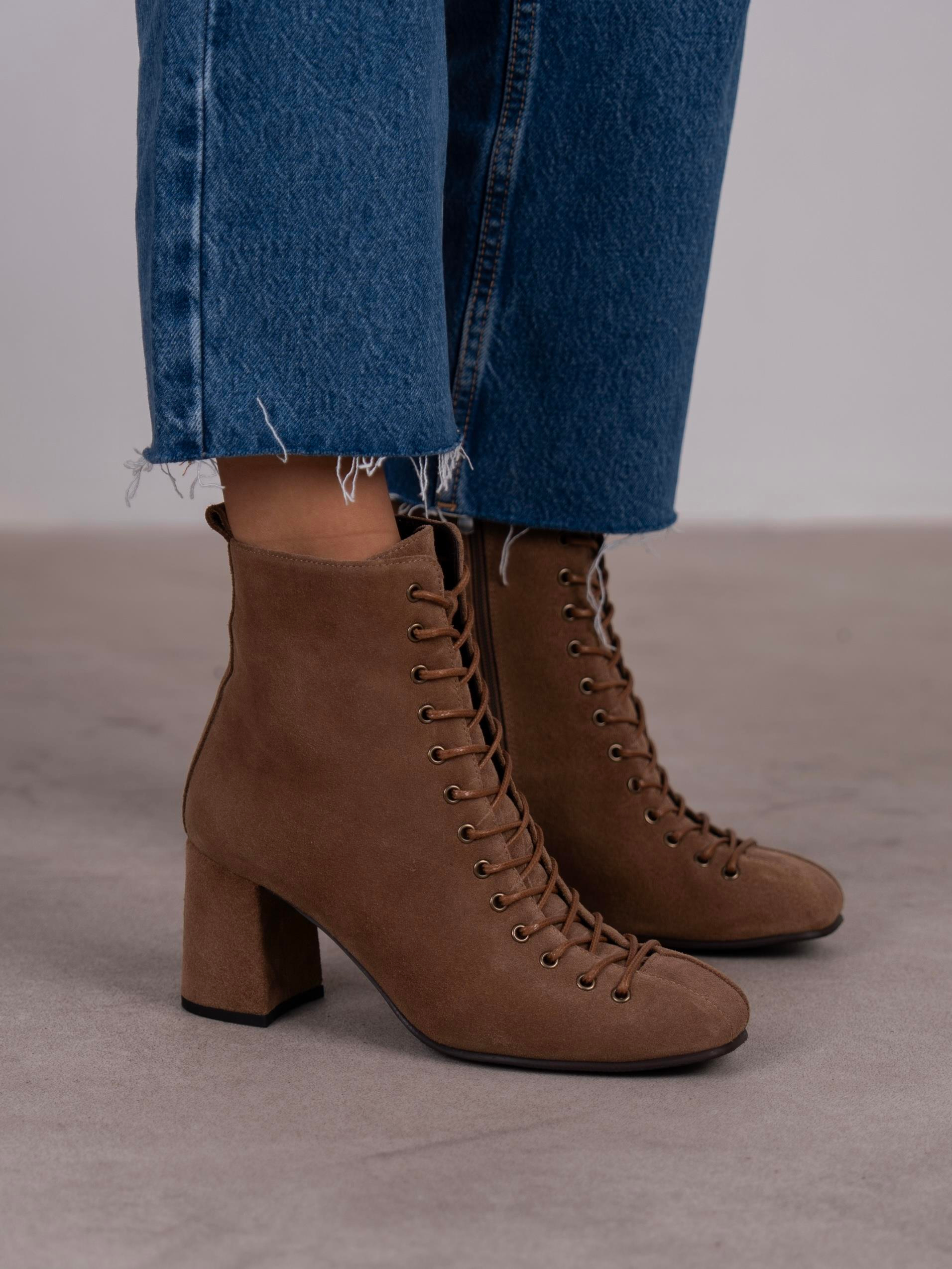 Gigi Camel Süet Hakiki Deri  Bot