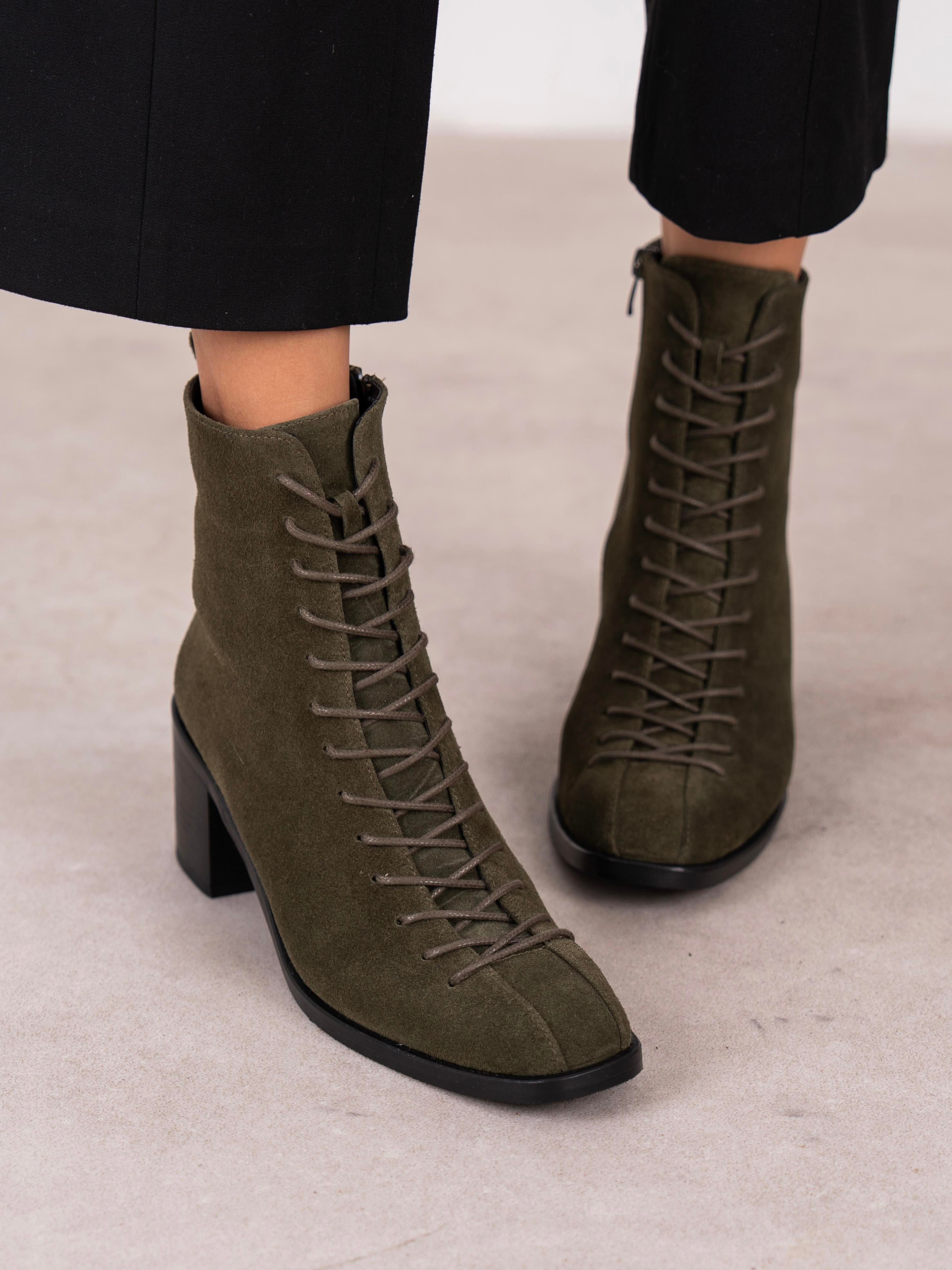 Hensy Haki Süet Hakiki Deri Kadın Bot