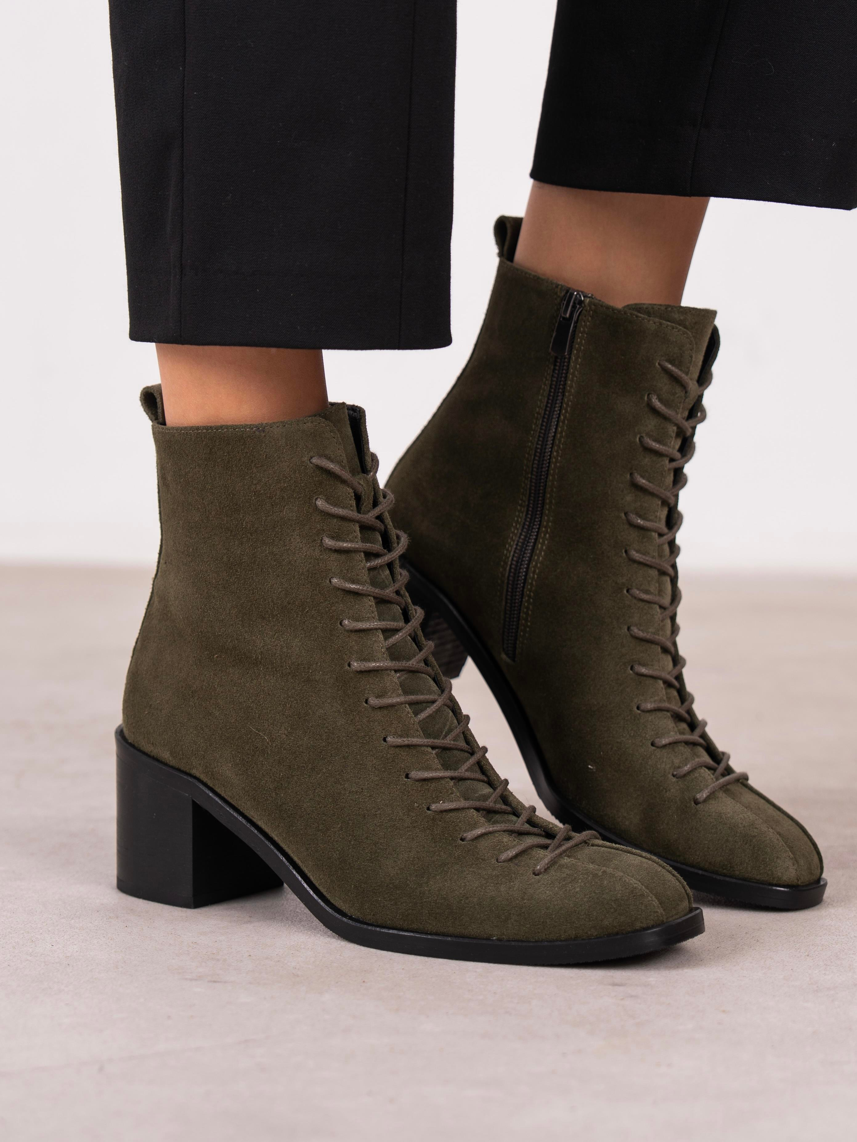 Hensy Haki Süet Hakiki Deri Kadın Bot