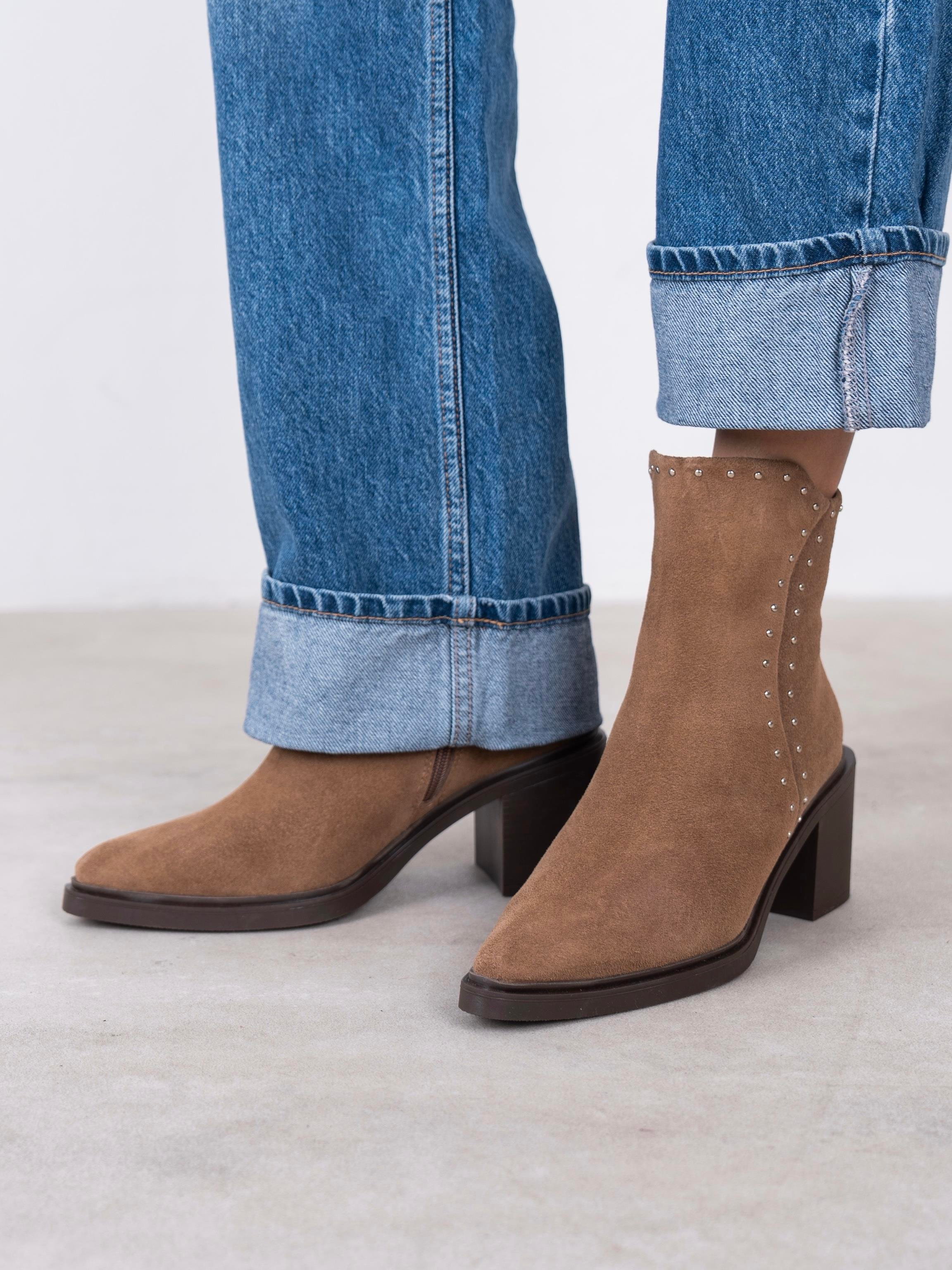 Hera Camel Süet Hakiki Deri Kadın Bot