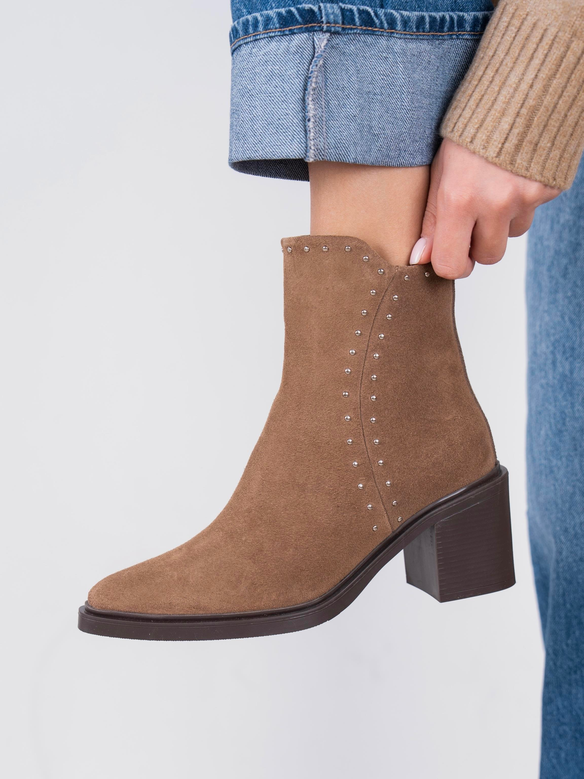 Hera Camel Süet Hakiki Deri Kadın Bot