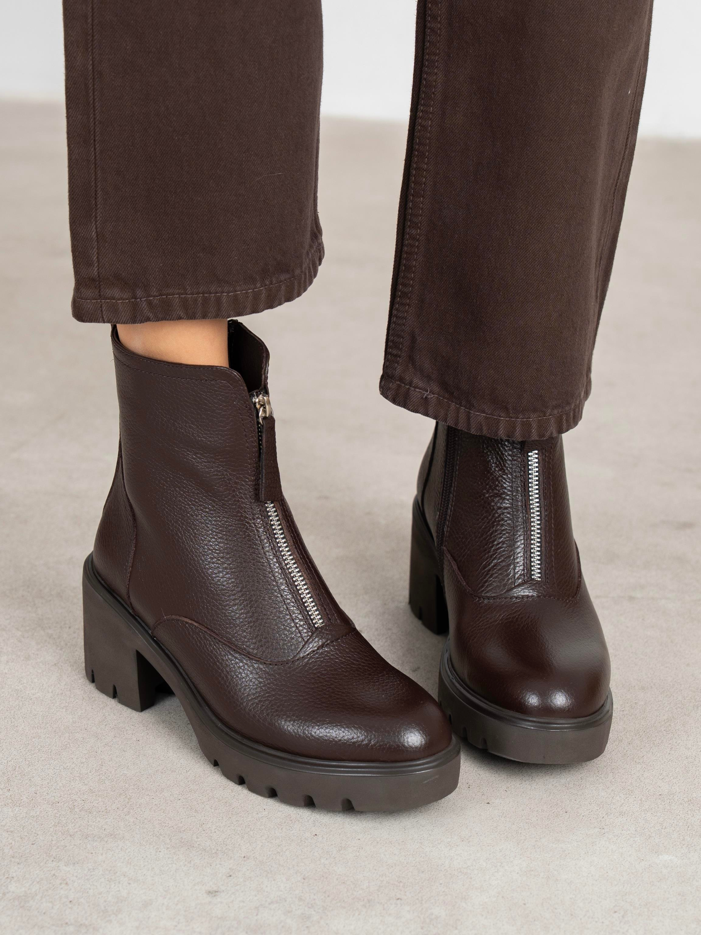 Kristina Kahve Hakiki Deri Kadın Bot