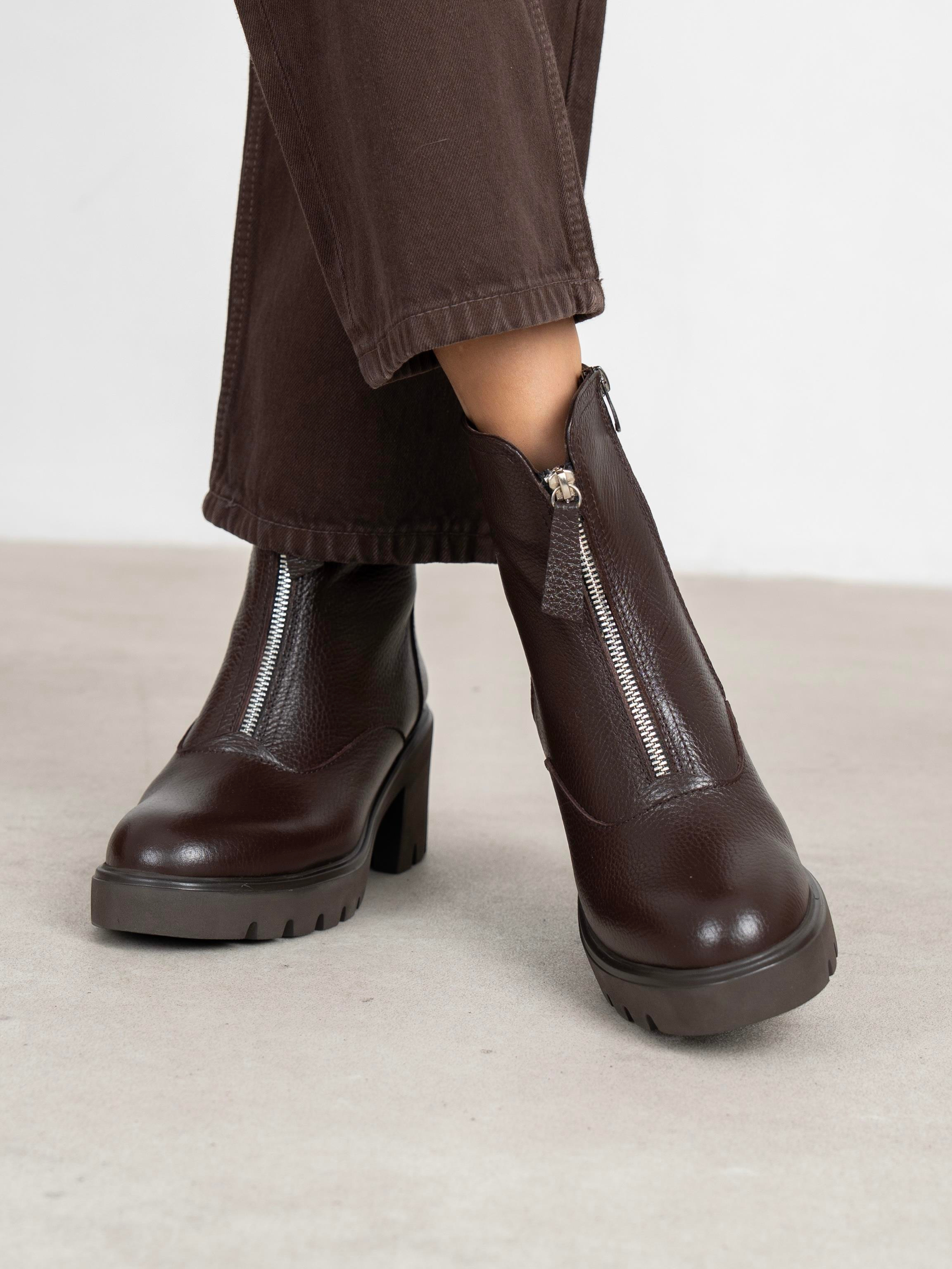 Kristina Kahve Hakiki Deri Kadın Bot