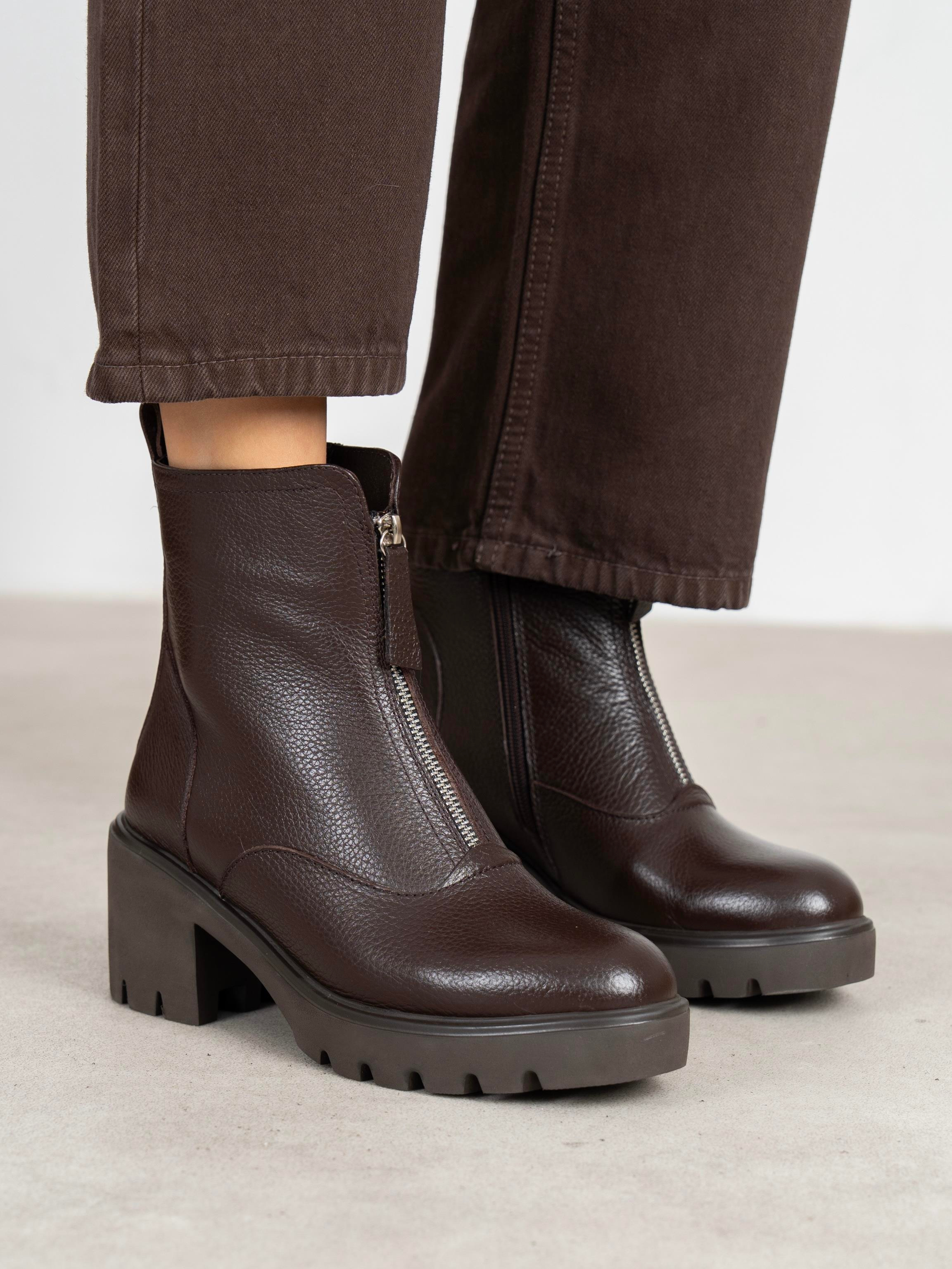 Kristina Kahve Hakiki Deri Kadın Bot