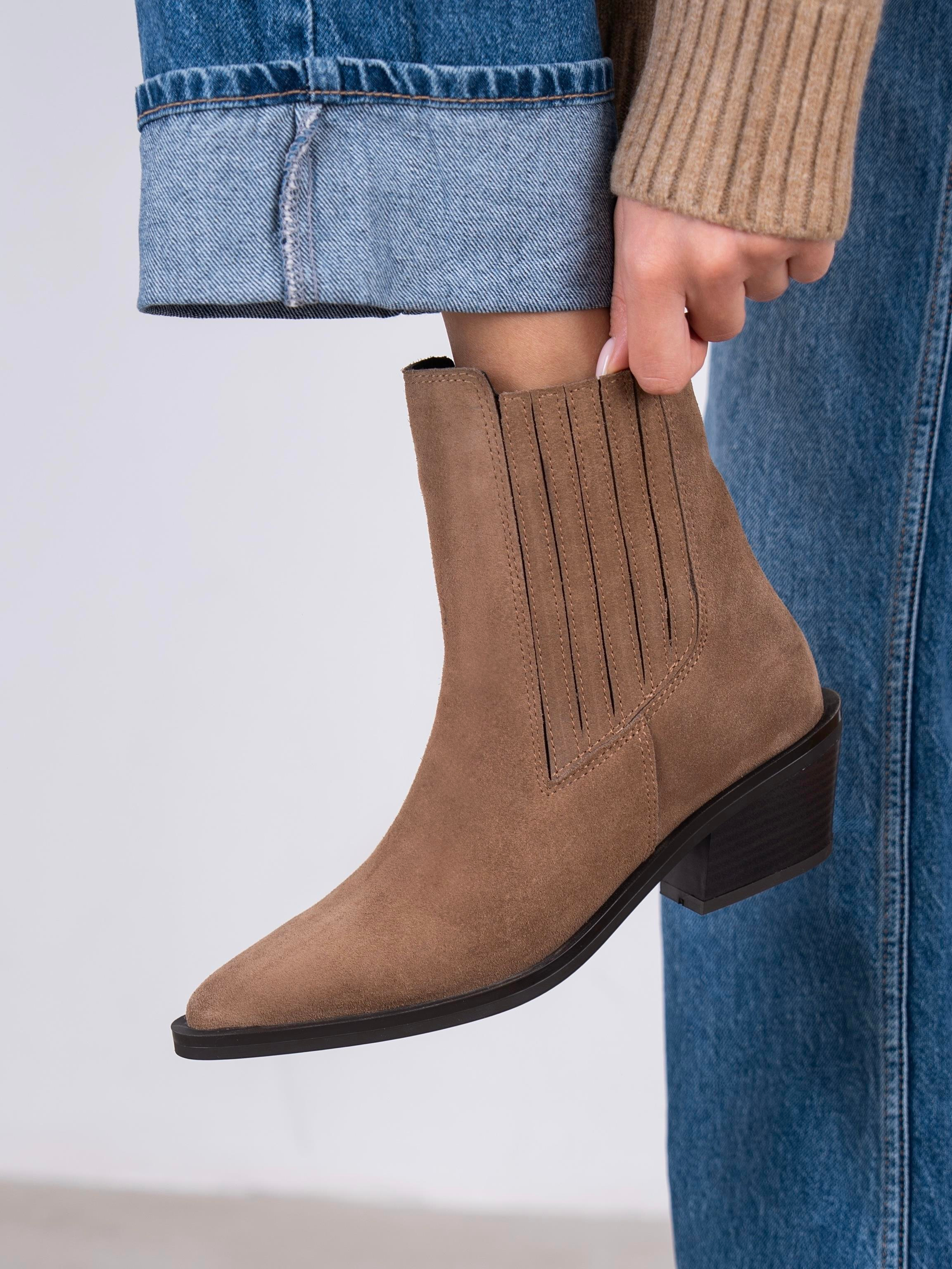 Lexis Camel Süet Hakiki Deri Kadın Bot