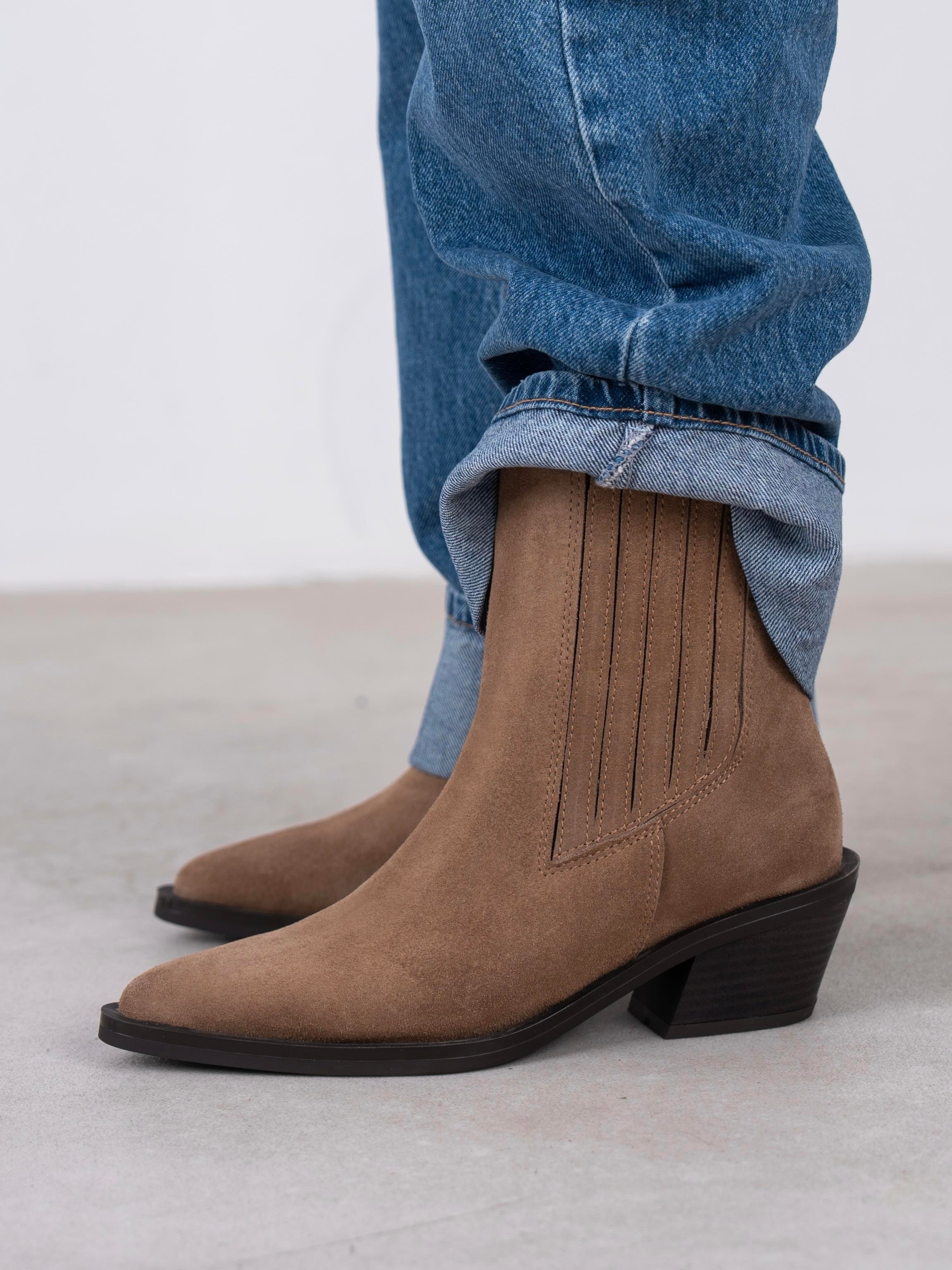 Lexis Camel Süet Hakiki Deri Kadın Bot