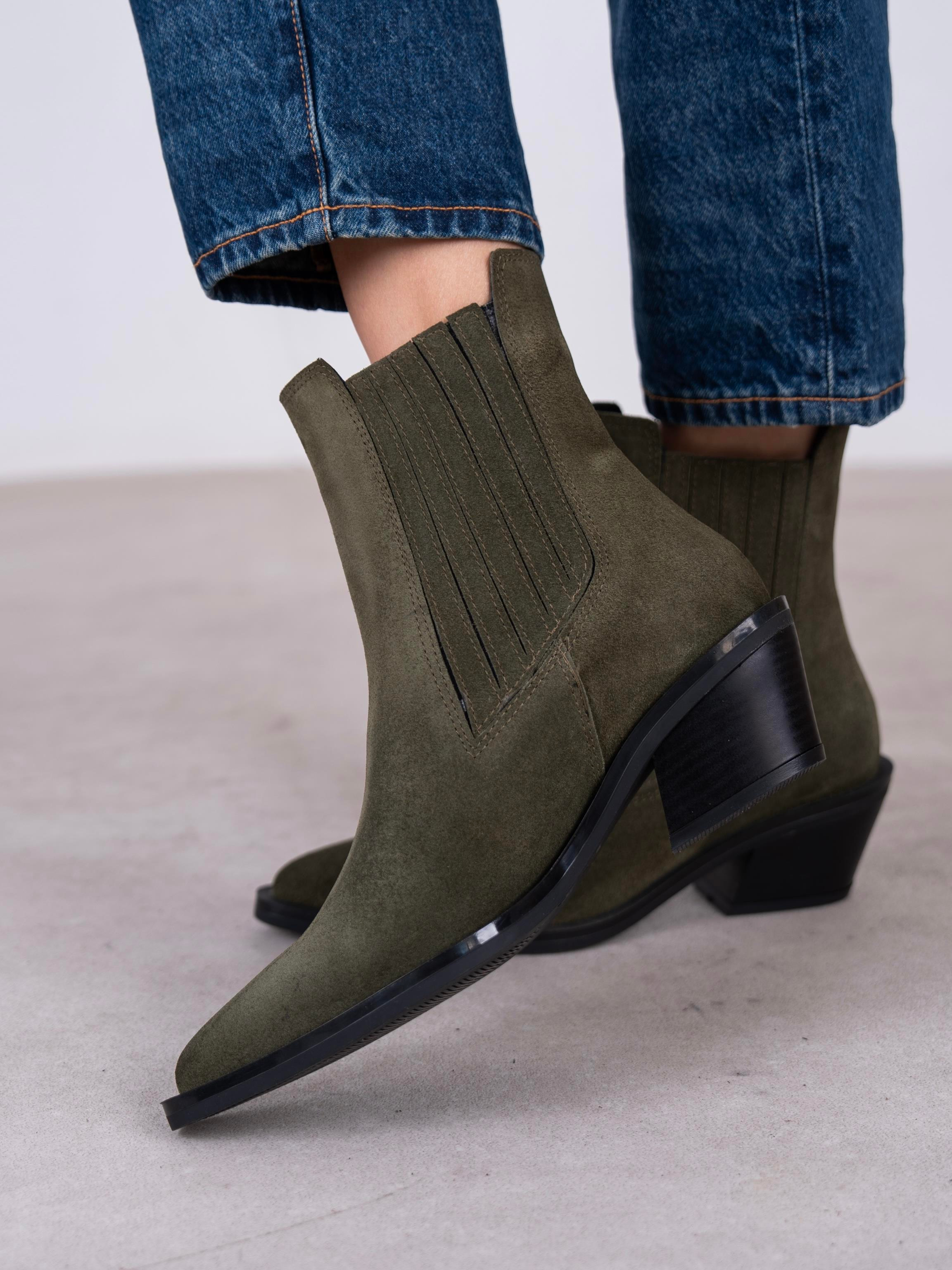 Lexis Haki Süet Hakiki Deri Kadın Bot