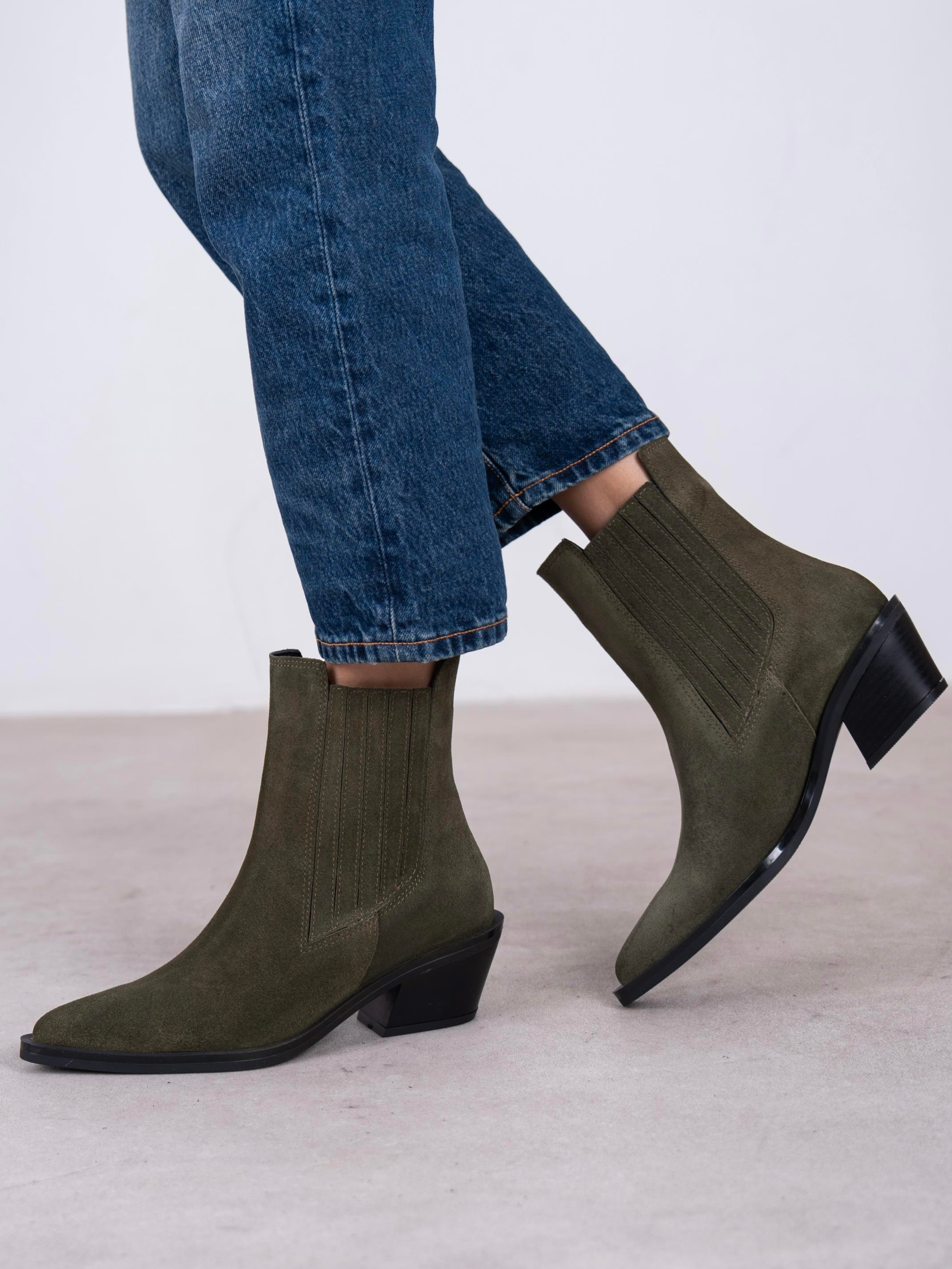 Lexis Haki Süet Hakiki Deri Kadın Bot