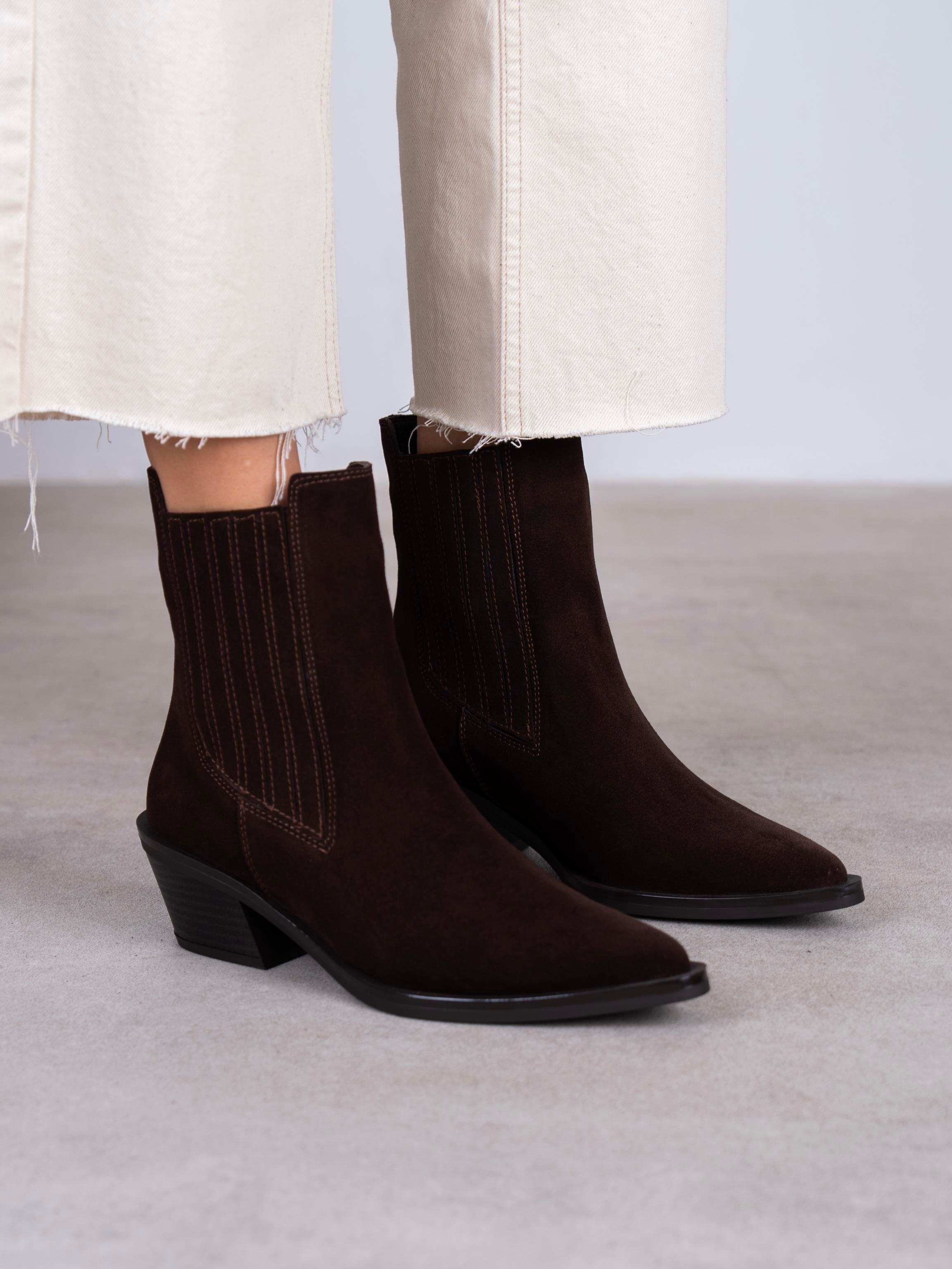 Lexis Kahve Süet Hakiki Deri Kadın Bot