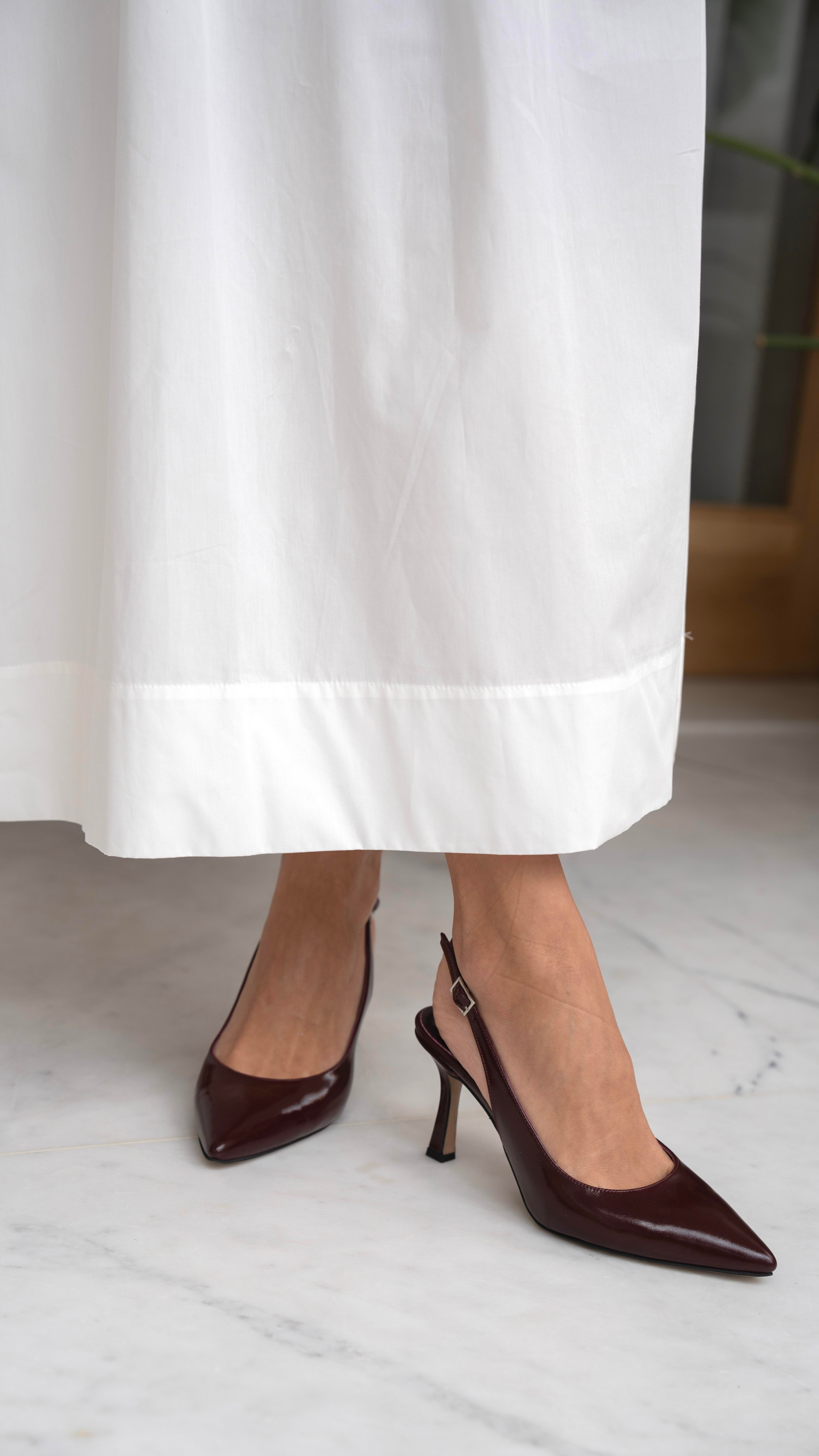 Monte Bordo Rugan   Hakiki Deri   Topuklu Ayakkabı