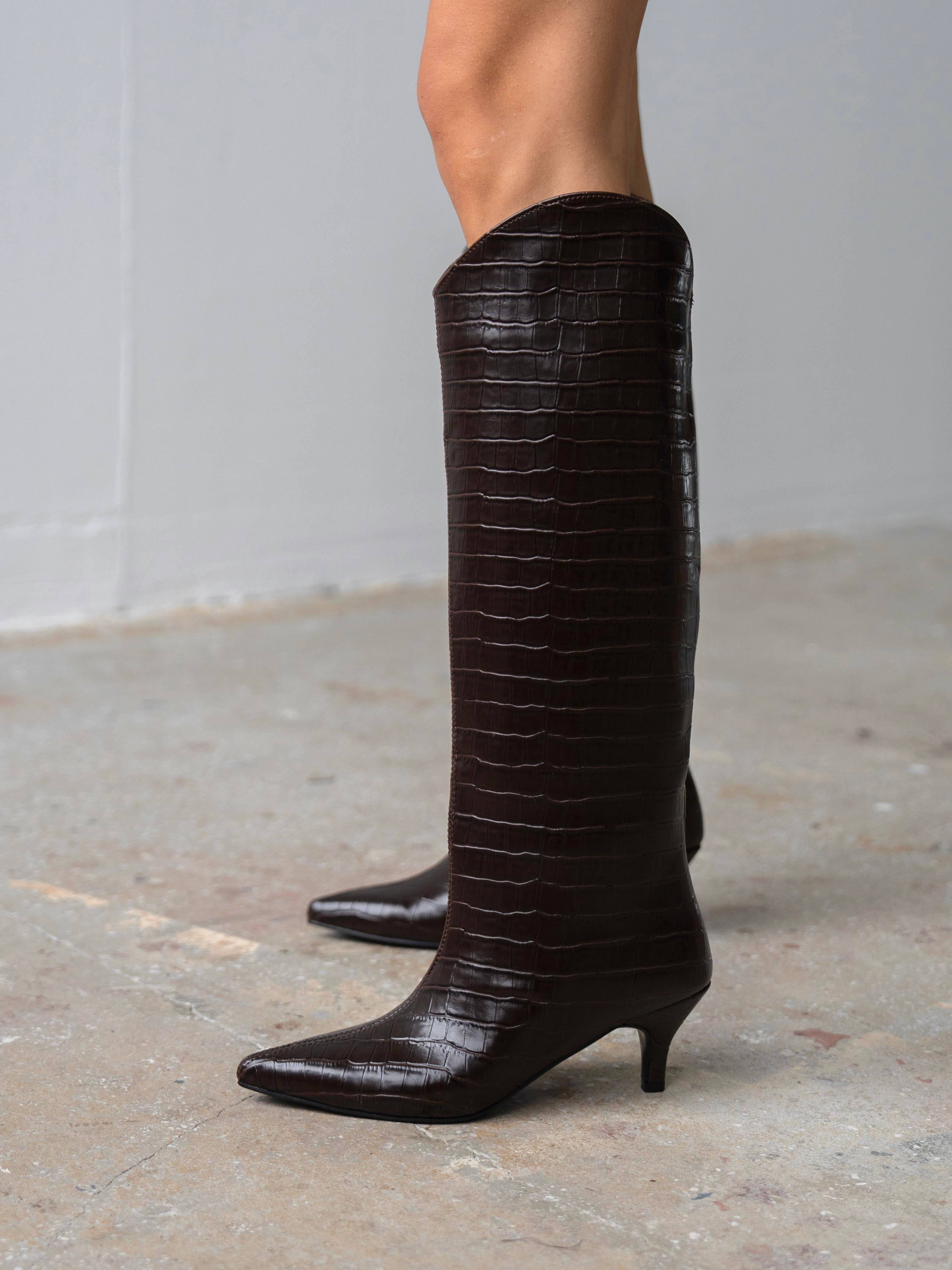 Zuris Kahve Kroko    Çizme