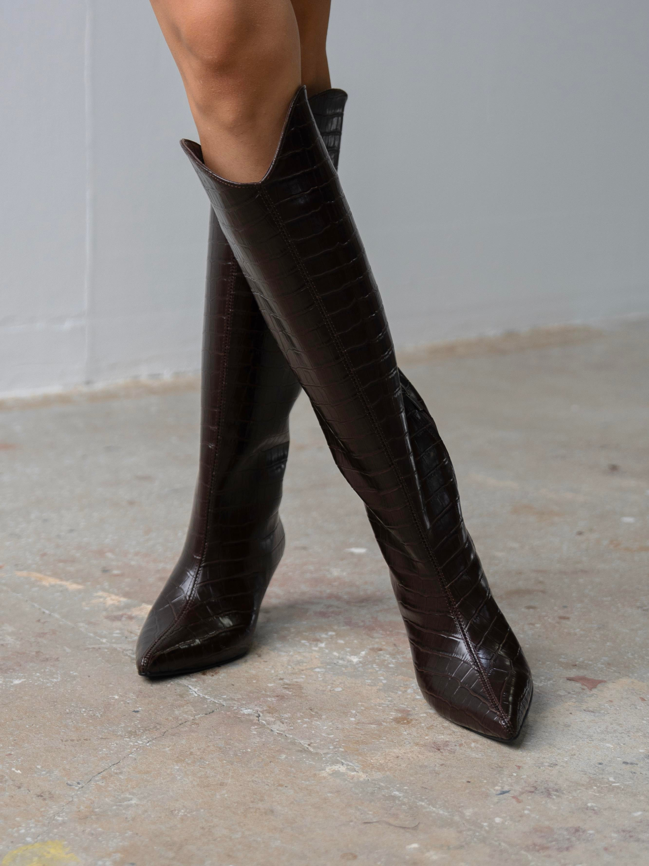 Zuris Kahve Kroko    Çizme