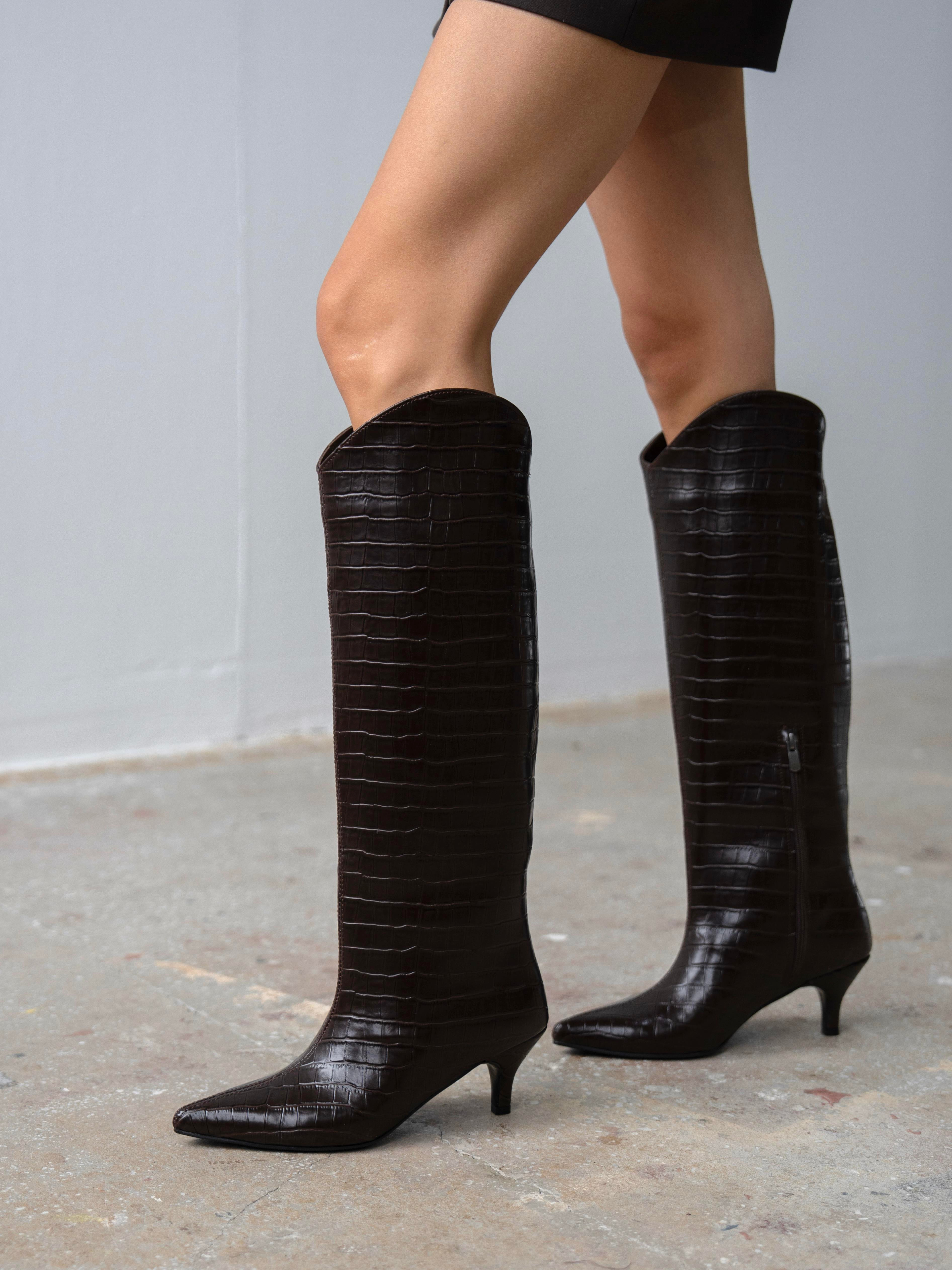 Zuris Kahve Kroko    Çizme