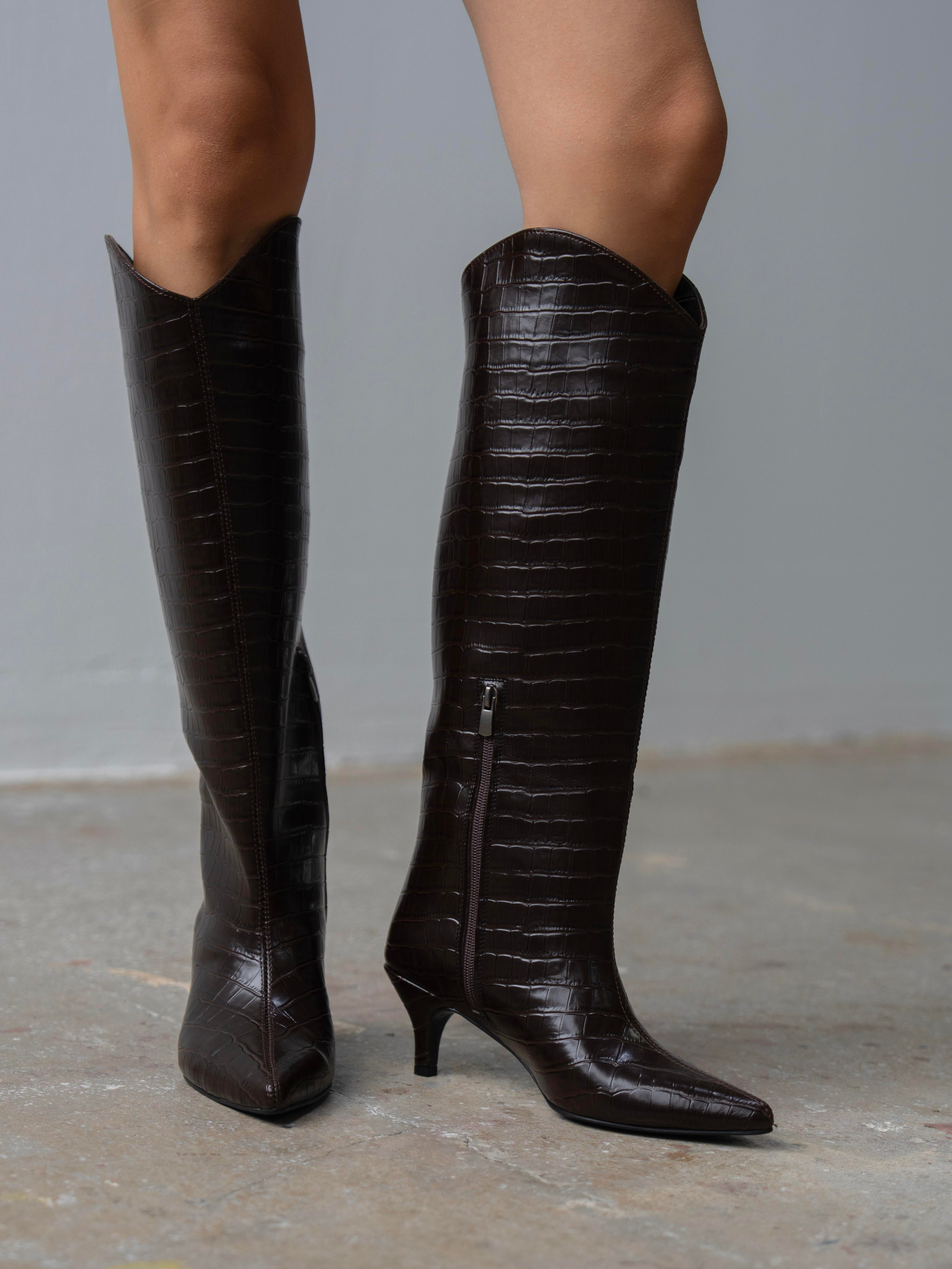 Zuris Kahve Kroko    Çizme