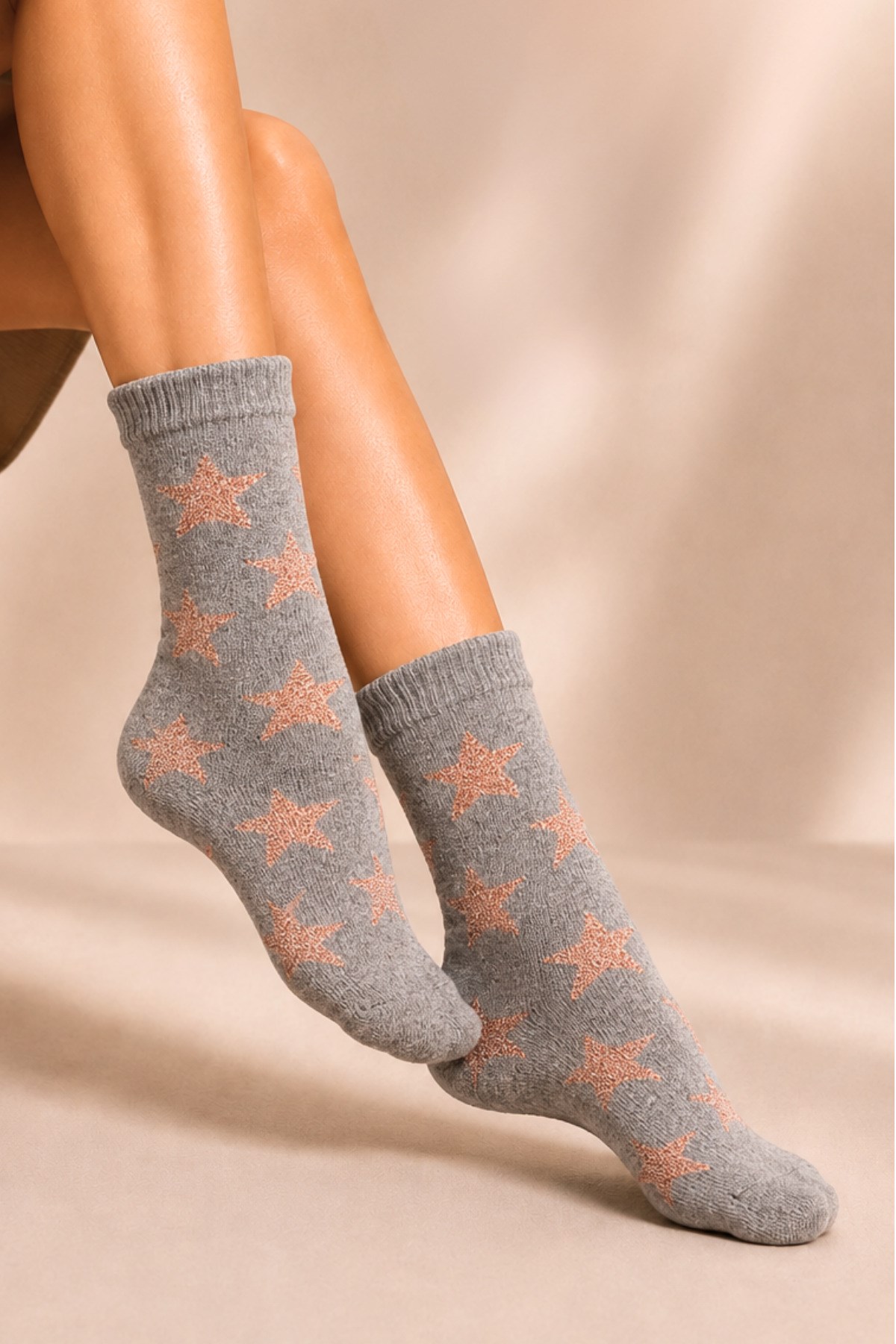 Kadın Lambswool Kışlık Soket Çorap 3'lu Paket - 36 - 40