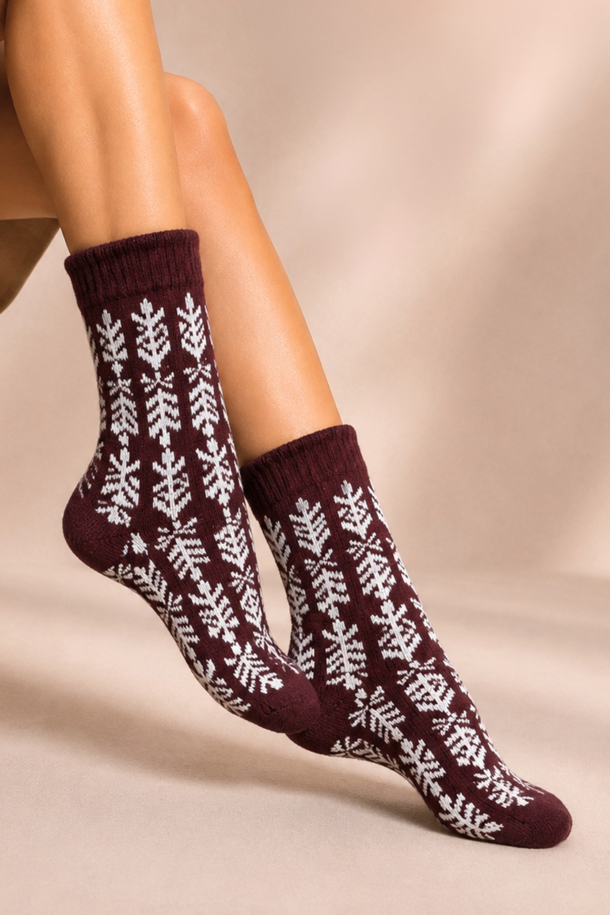 Kadın Lambswool Kışlık Soket Çorap 4'lu Paket - 36 - 40