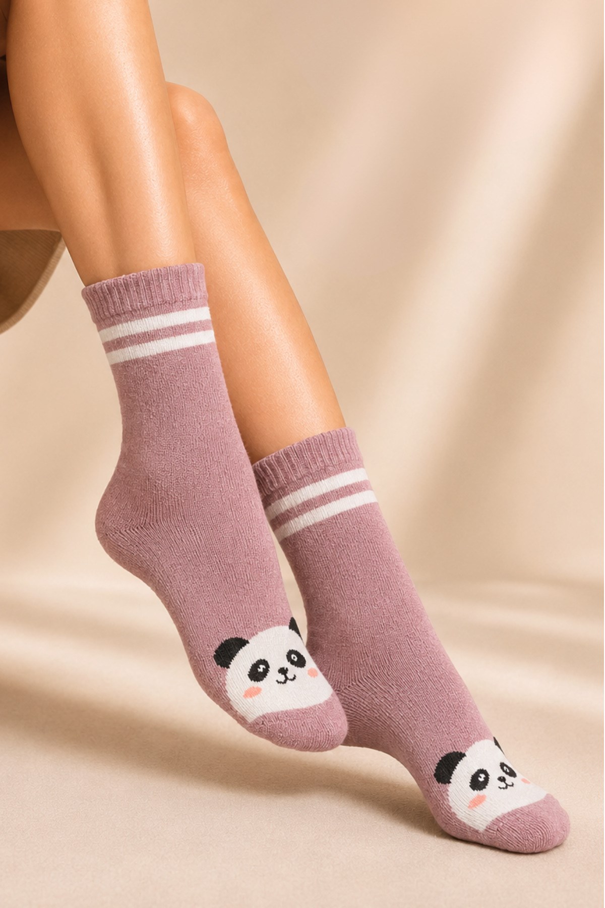 Kadın Lambswool Kışlık Soket Çorap 4'lu Paket - 36 - 40