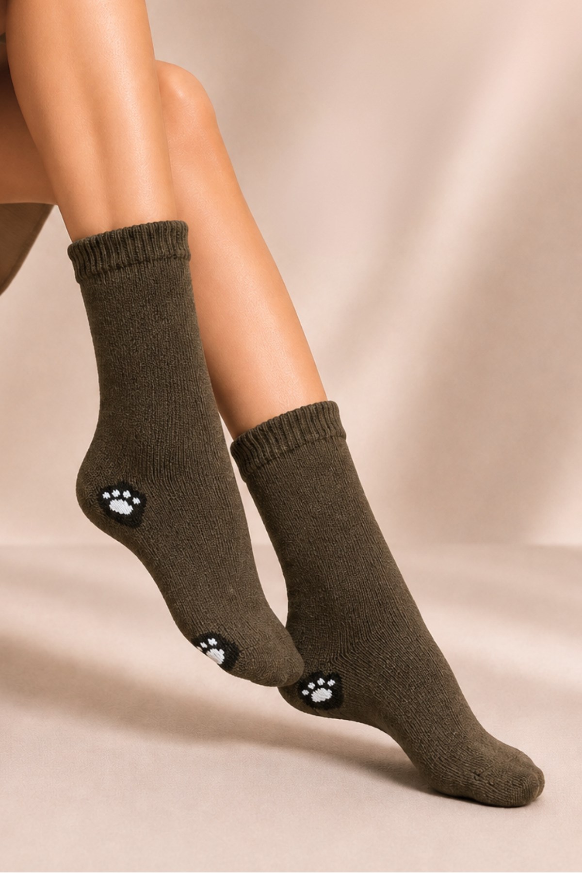 Kadın Lambswool Kışlık Soket Çorap 4'lu Paket - 36 - 40