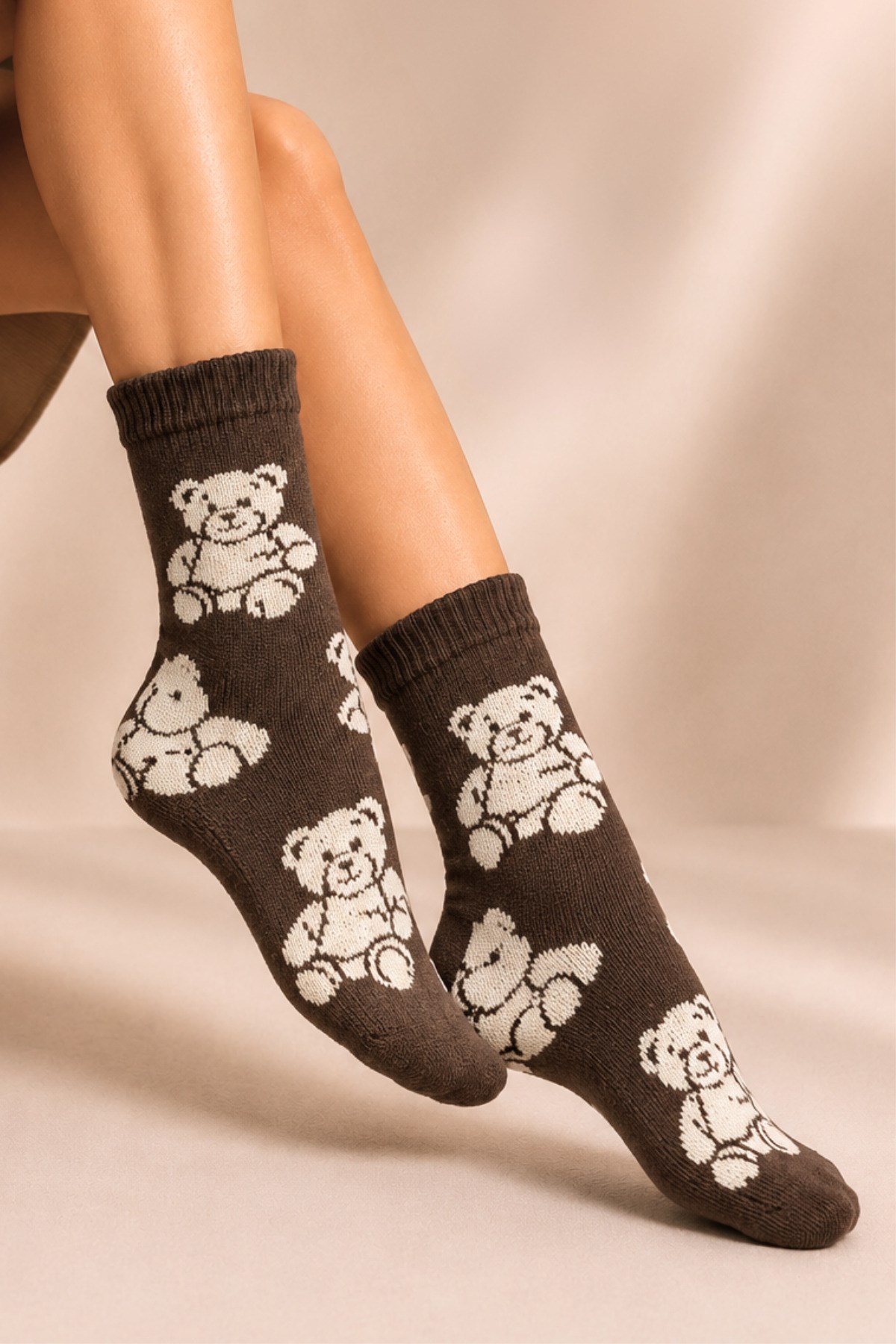 Kadın Lambswool Kışlık Soket Çorap 4'lu Paket - 36 - 40