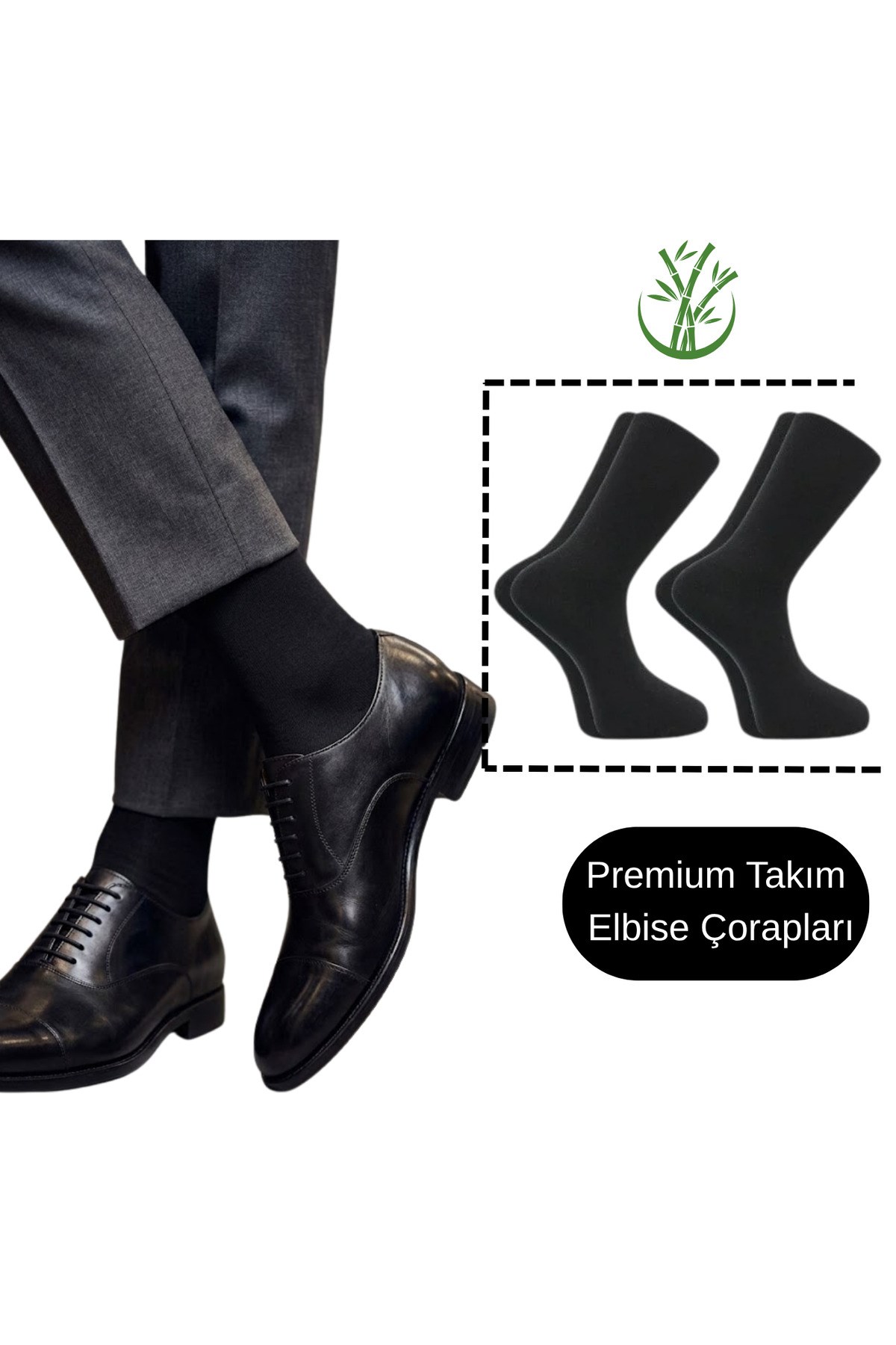 Premium Takım Elbise Erkek Bambu Çorabı - 43-46