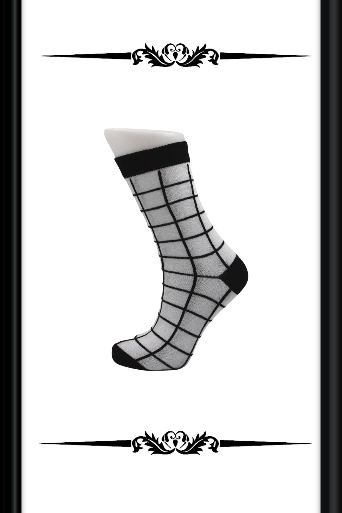 Unisex Desenli Pamuklu Çorap 4'lü Set