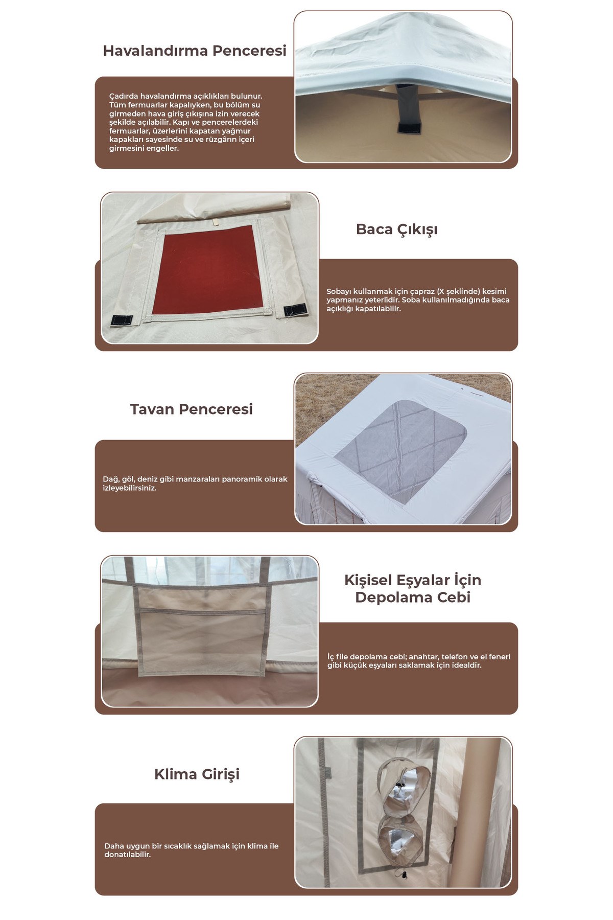 HABL 8 Kişilik 8 m² - Tenteli Gölgelikli, 4 Mevsim, Su Geçirmez Şişme Çadır 320x250x220 cm