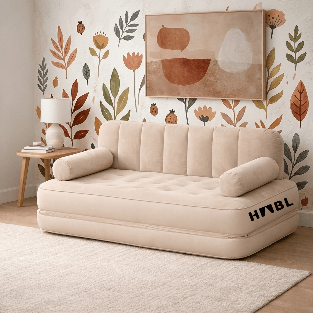 HABL Çift Kişilik 2'si 1 Arada Şarjlı Şişme Koltuk ve Yatak 190x150x65