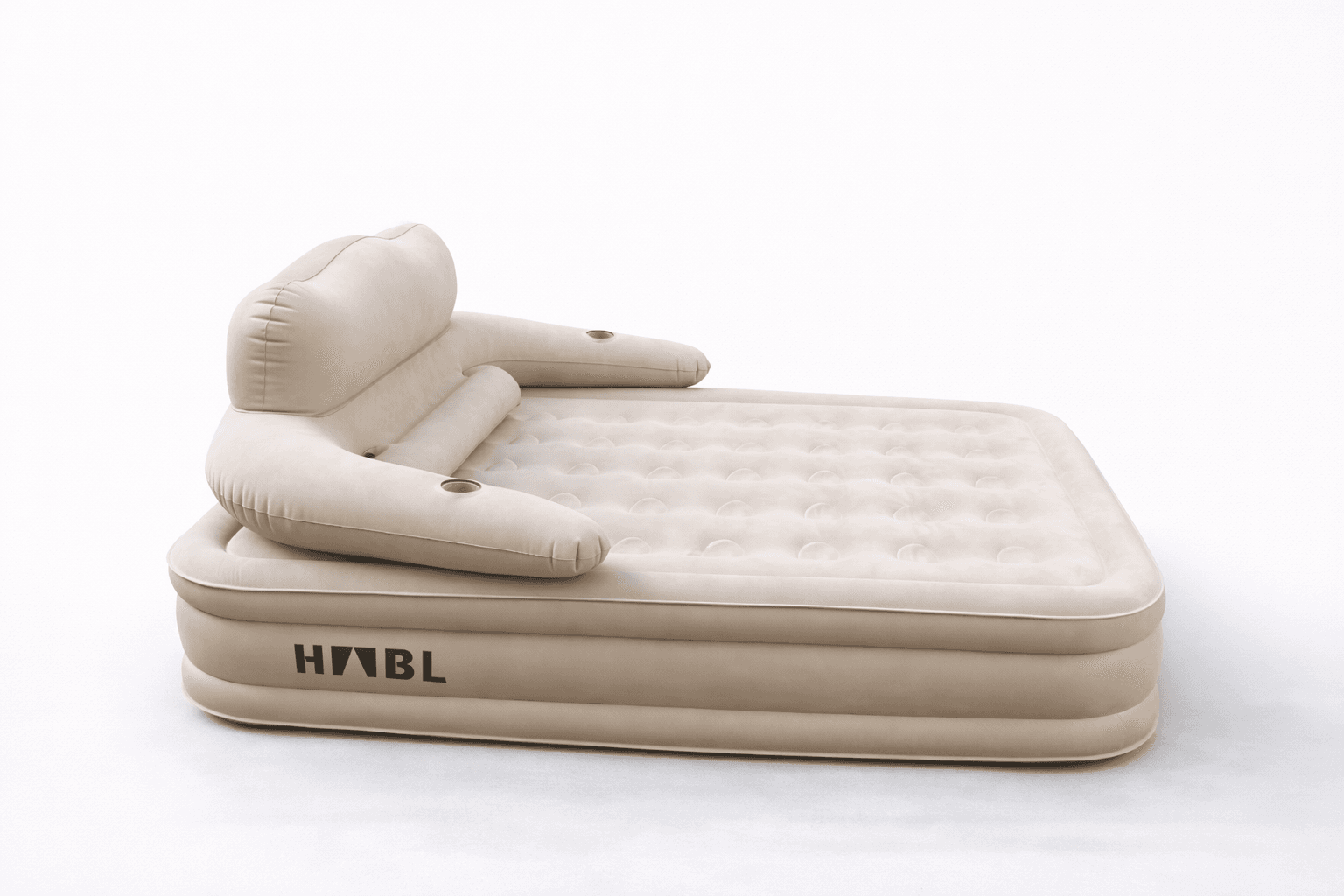 HABL Çift Kişilik Otomatik Şişme Yatak Çıkarılabilir Başlıklı Kamp ve Misafir Yatağı 203x152x40cm