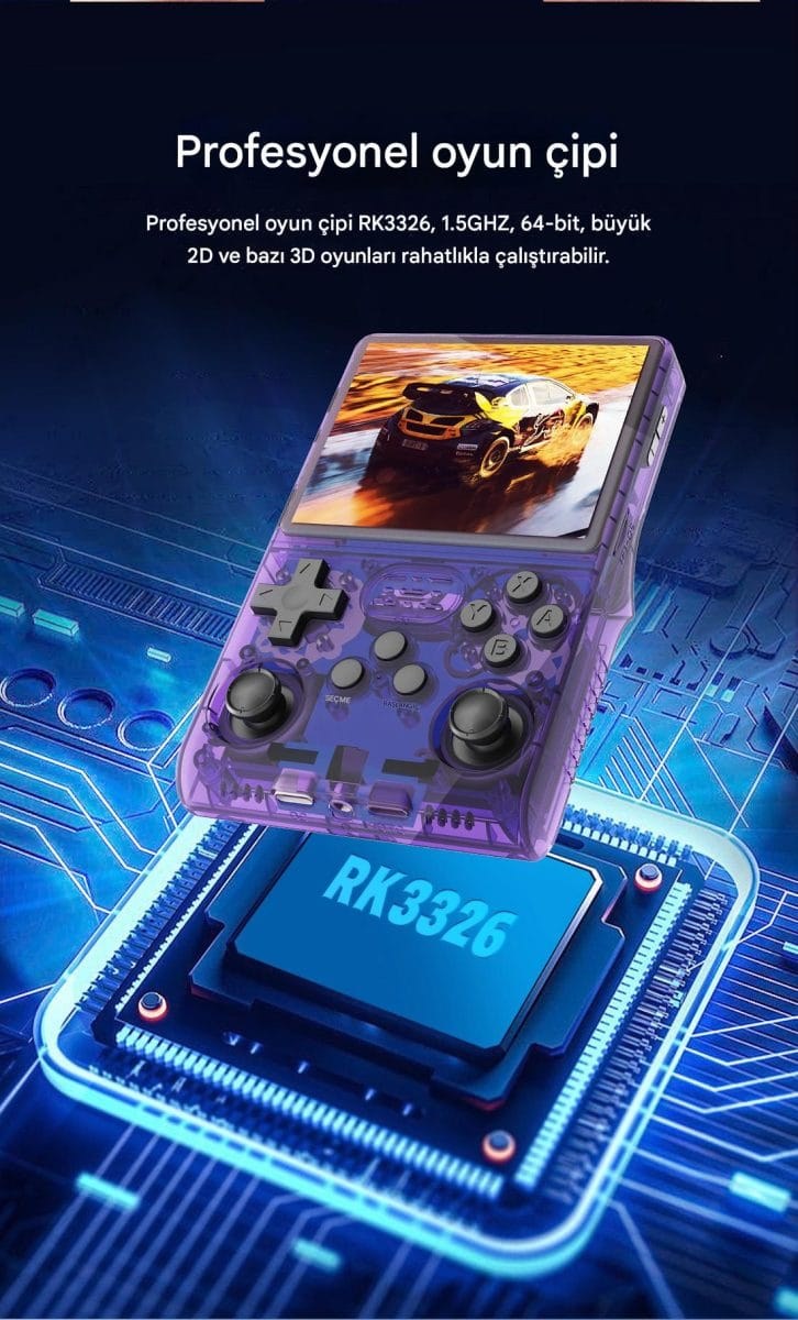 Habl R40S Pro Taşınabilir Retro Oyun Konsolu - 30.000 Oyun - ArkOs 2.0 - 256GB Kırmızı