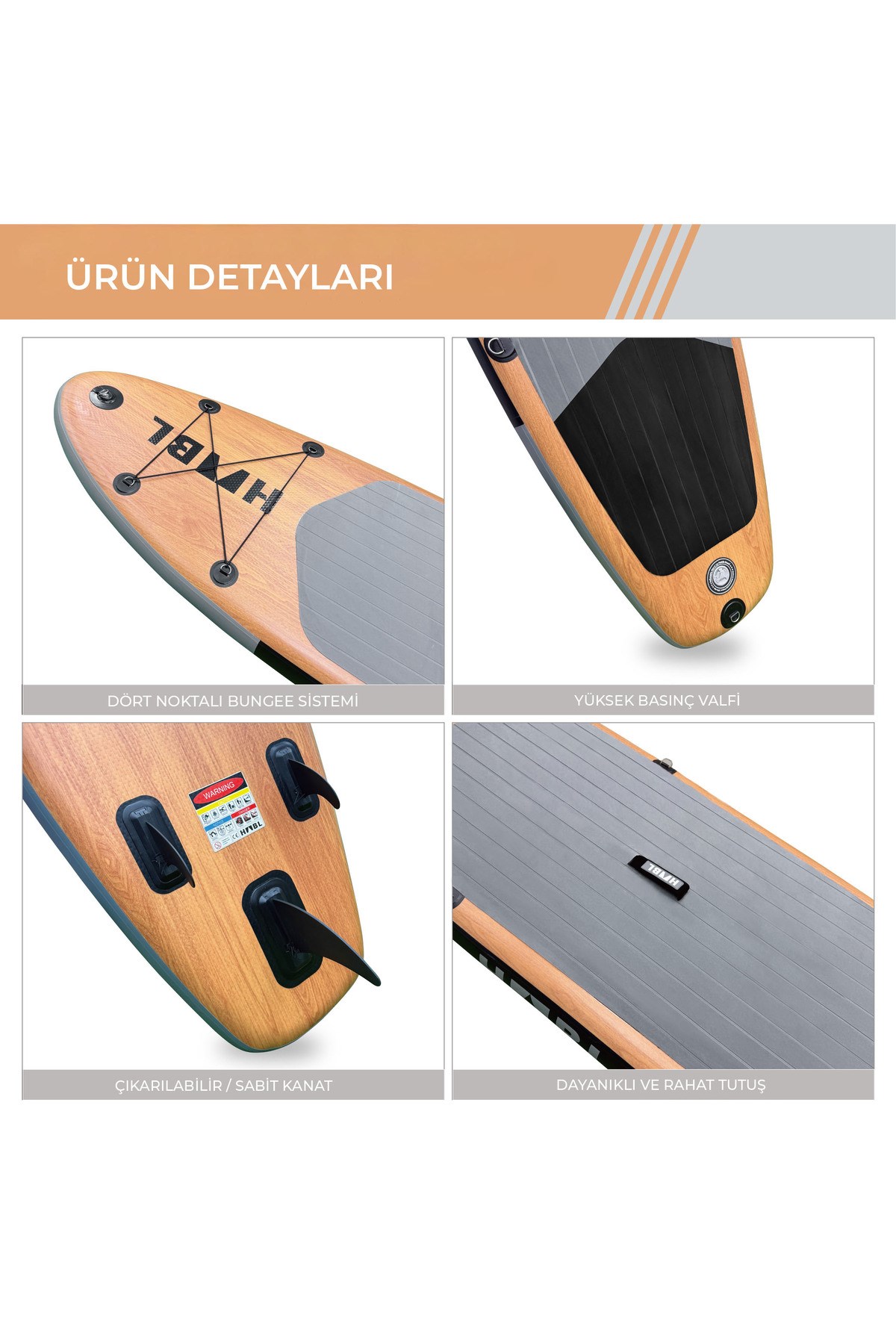 Habl Şişme Deniz Sup Board - Paddle Board – 335 x 84 x 15 Deluxe