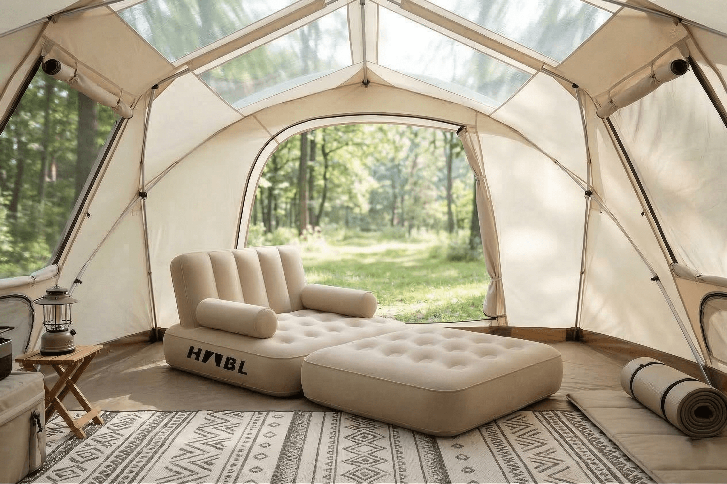 HABL Tek Kişilik 2'si 1 Arada Şarjlı Şişme Koltuk ve Yatak 190x100x65