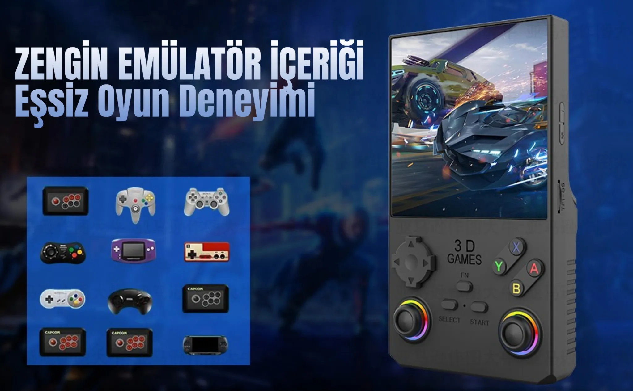 Habl V40 Max Arkos 2.0 +40.000 Oyunlu El Konsolu 256 GB Taşınabilir Retro Oyun Konsolu Kırmızı