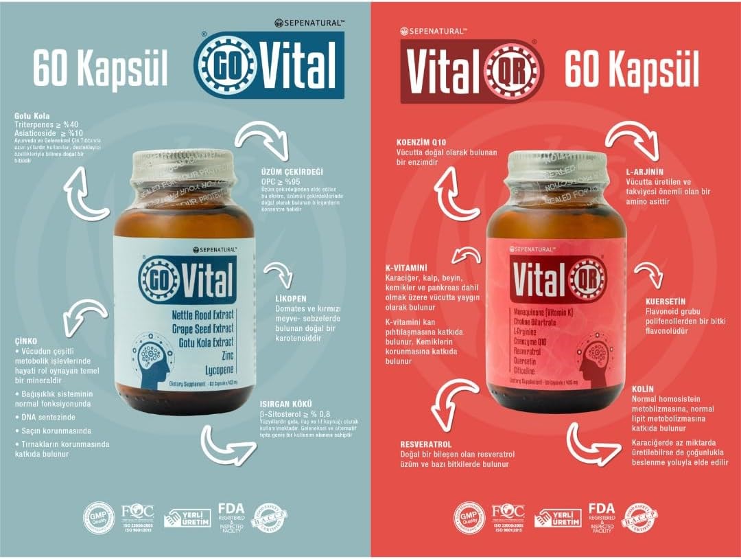 GOVital + VitalQR 2'li Gün Boyu Destek Seti