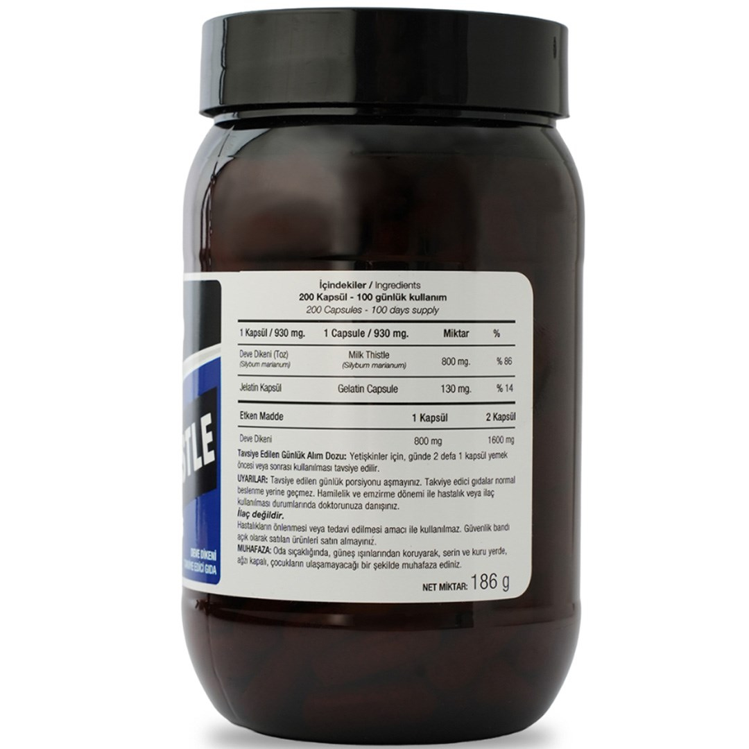NOP  DEVEDİKENİ MILK THISTLE FULL POTENCY 200 KAPSUL X 930MG