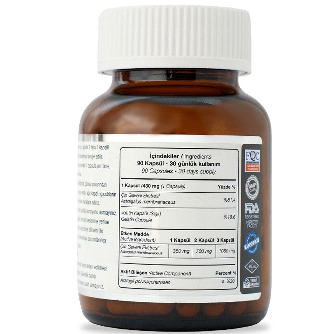 SPN  ASTRAGALUS ÇİN GEVENİ EKSTRESİ 90 KAPSUL X 430MG