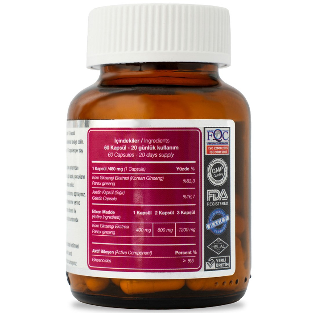 SPN  GINSENG KORE GİNSENG EKSTRESİ 60 KAPSUL X 480MG