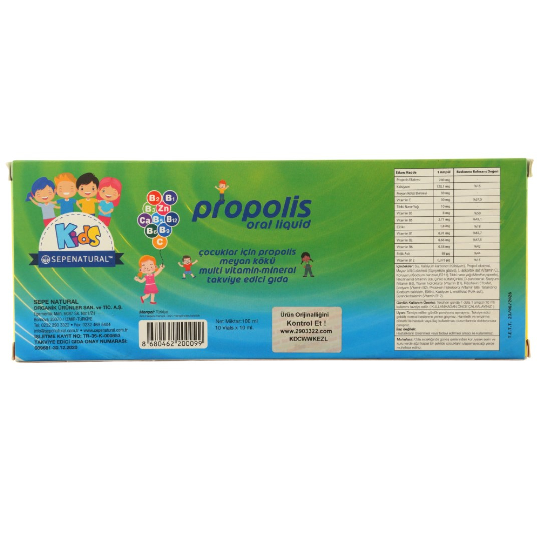 SPN  PROPOLIS EKSTRESİ KIDS SIVI SHOT 10X10ML