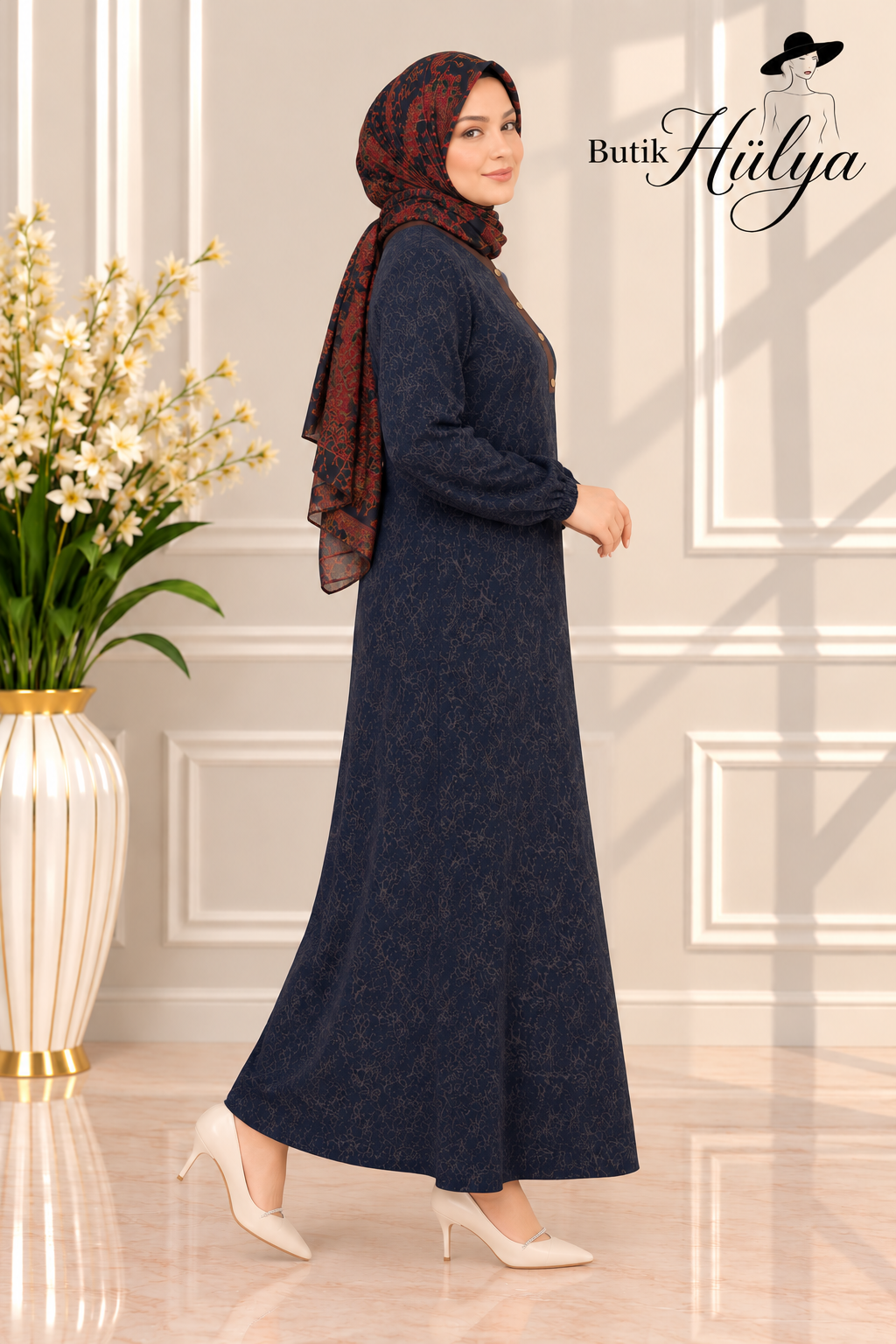 26135 Hayal  Elbise Kahverengi