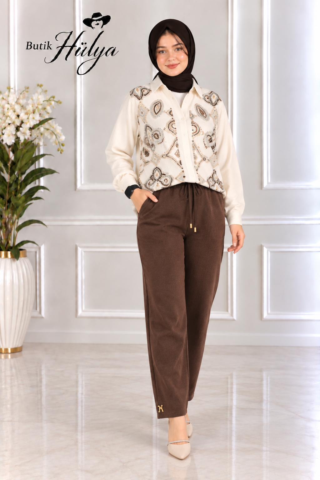 28111 Benetton Cansu Pantolon kahverengi