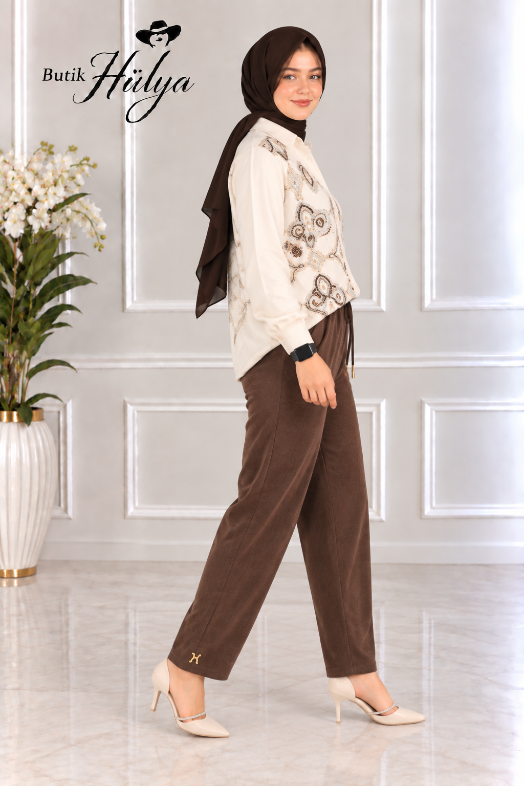 28111 Benetton Cansu Pantolon kahverengi