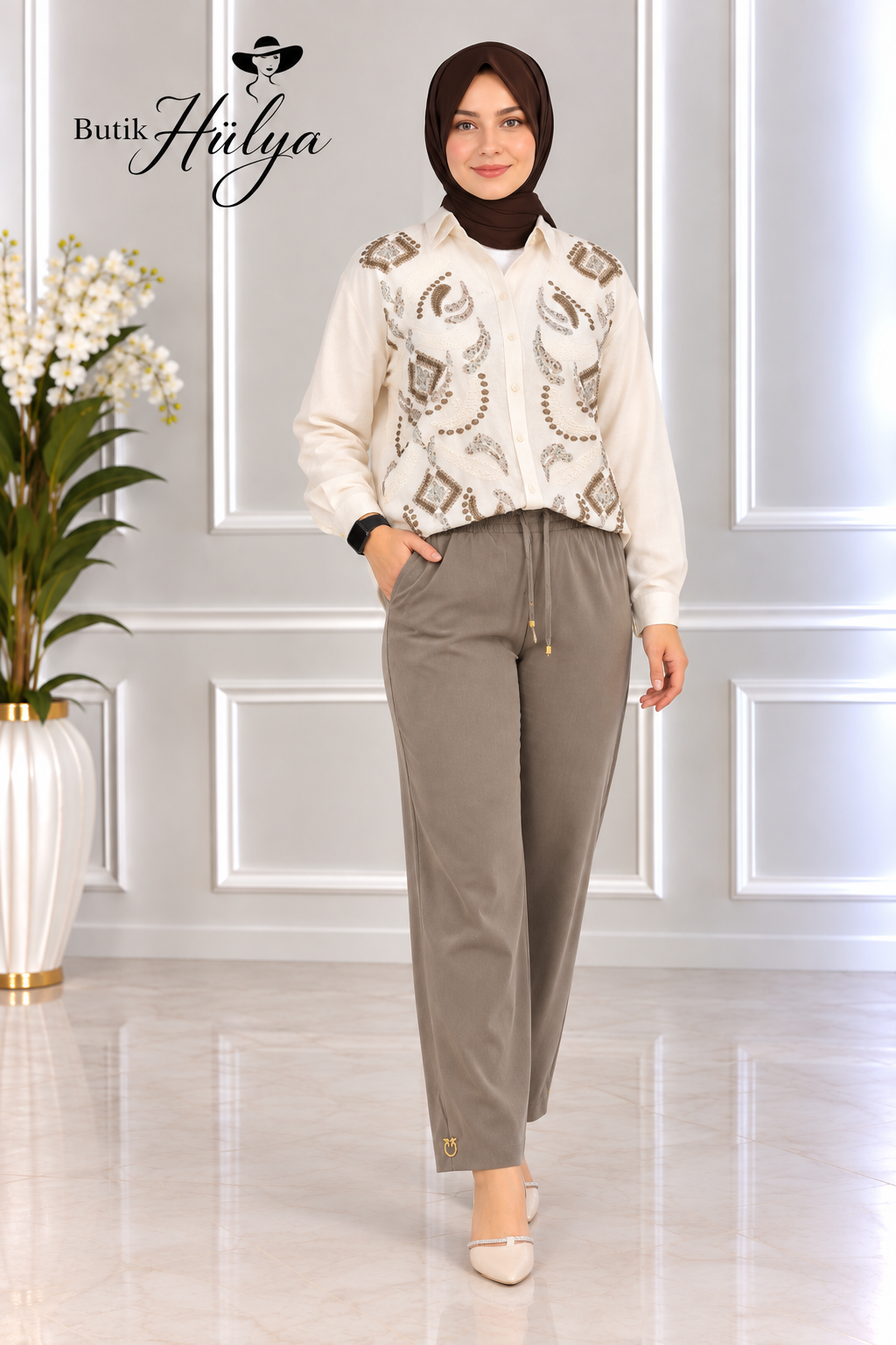28111 Benetton Cansu Pantolon Vizon
