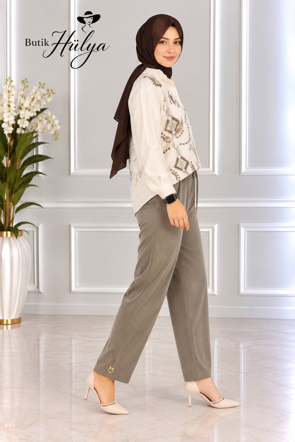 28111 Benetton Cansu Pantolon Vizon