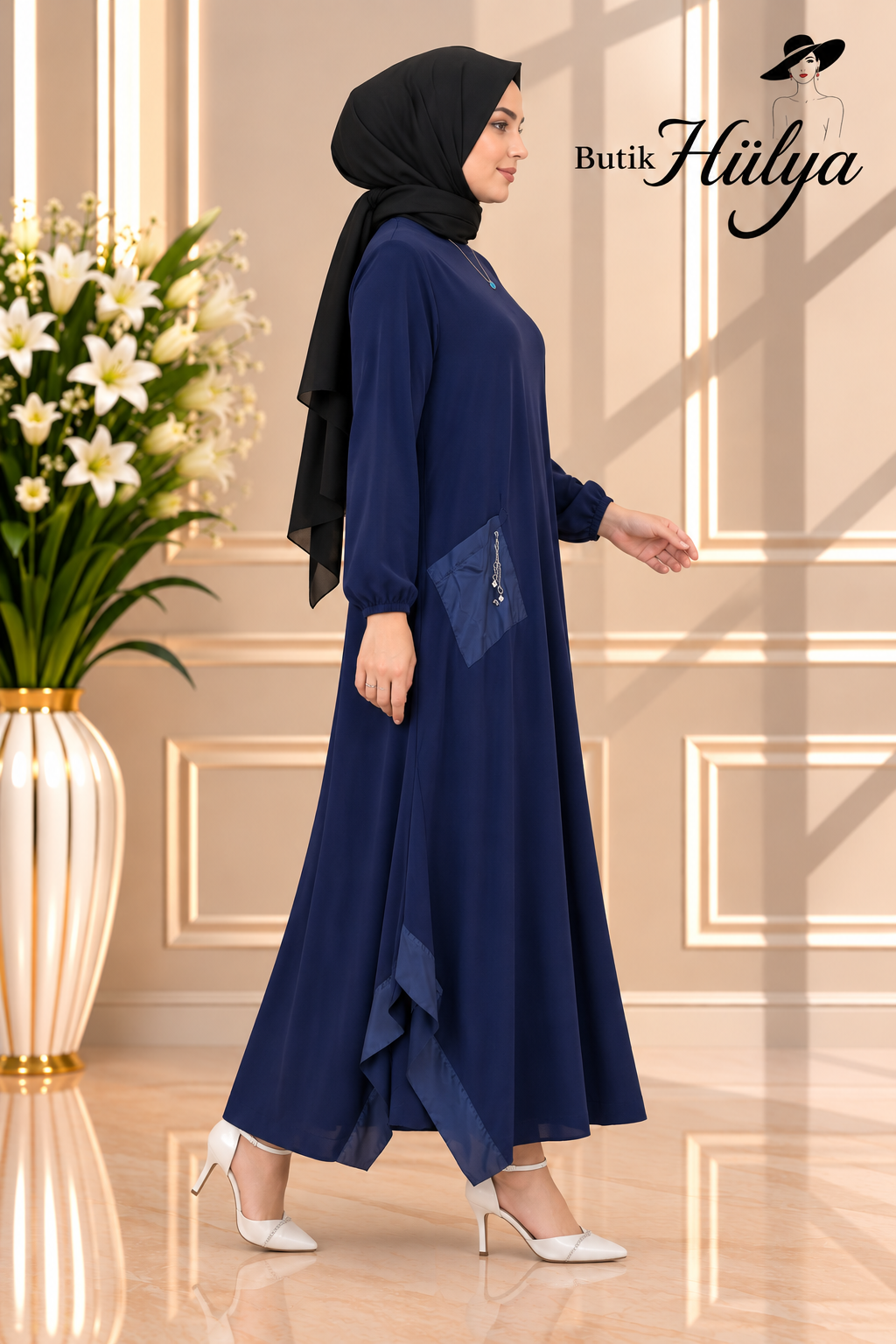 32109 derili tunik lacivert